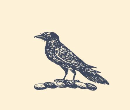 Illustration of a bird perched on a branch.