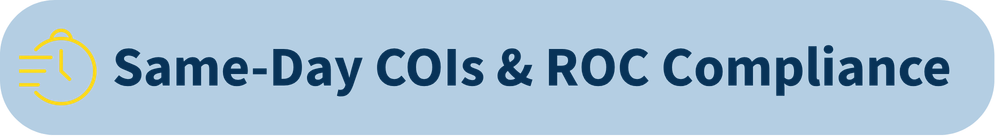 Same-day COI & ROC compliance