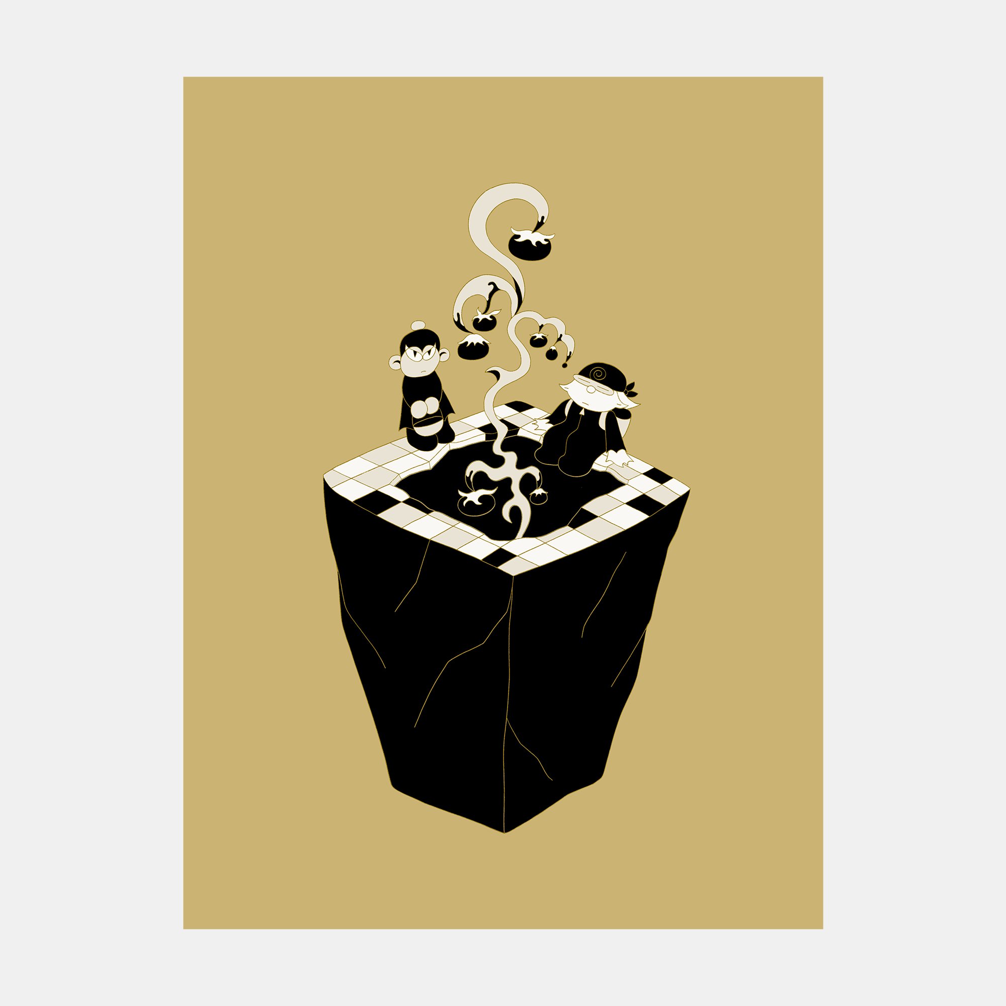 Blooming Persimmons Print
