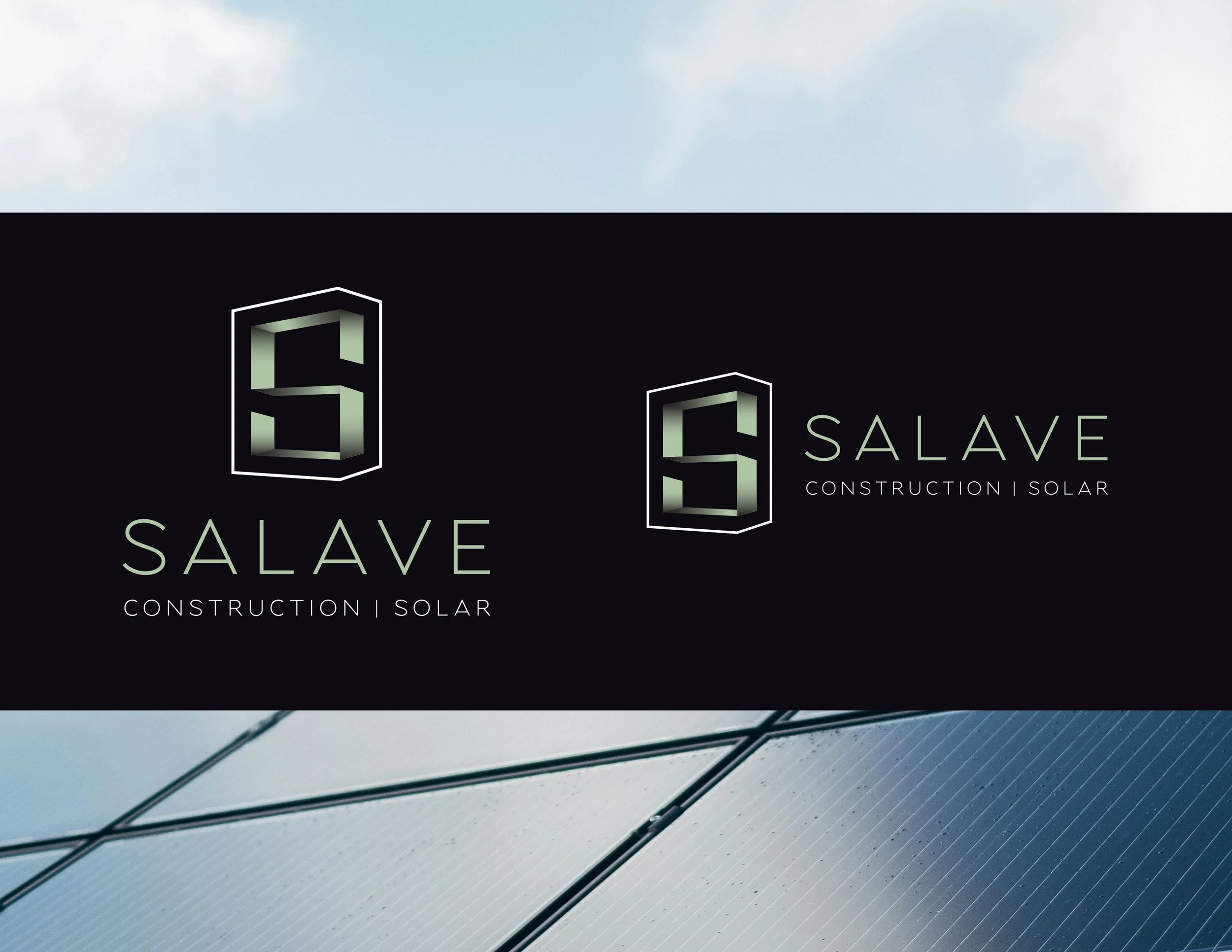 Salave Construction and Solar Logo design and branding 