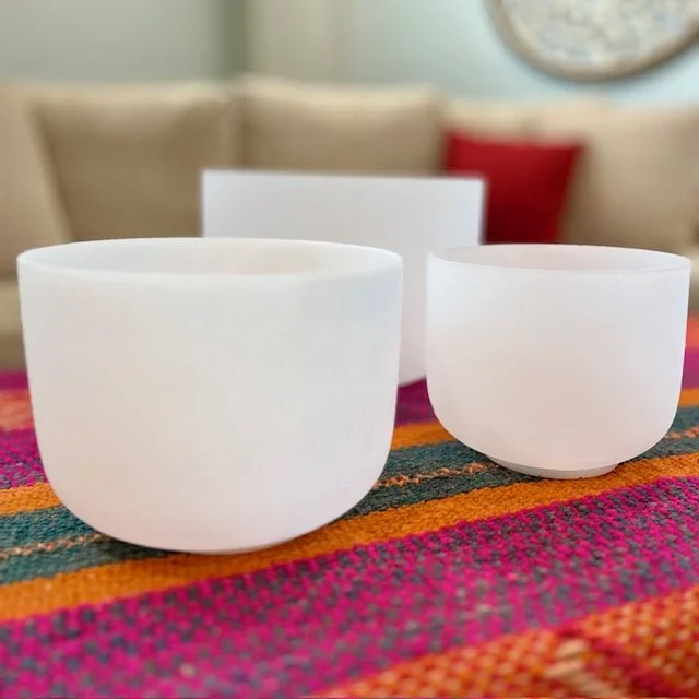 White Frosted Bowls