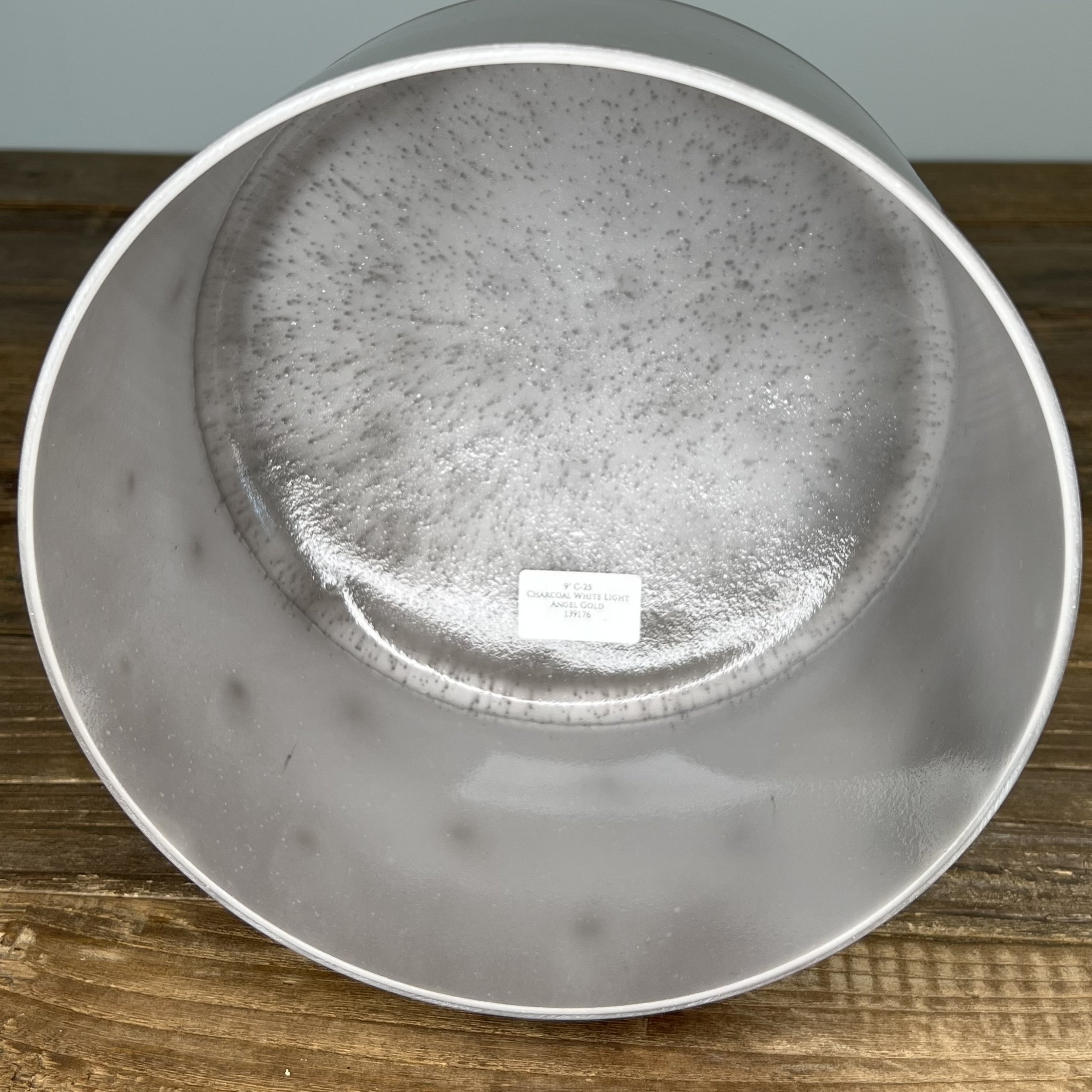 9” Charcoal White Light Angel Gold