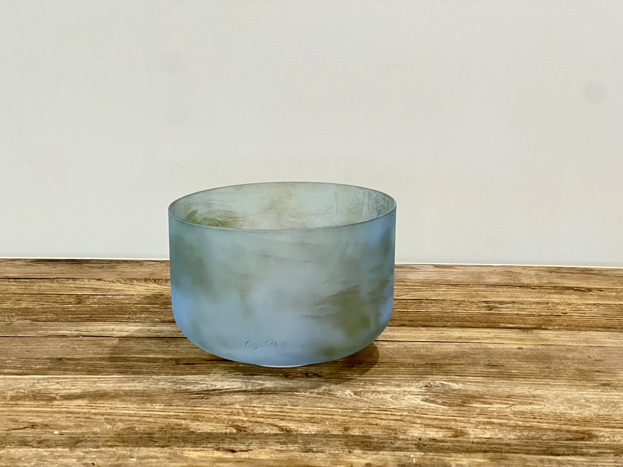 IMG_0677.jpeg 10" F# Frosted Malachite Crystal Tones Singing bowl
