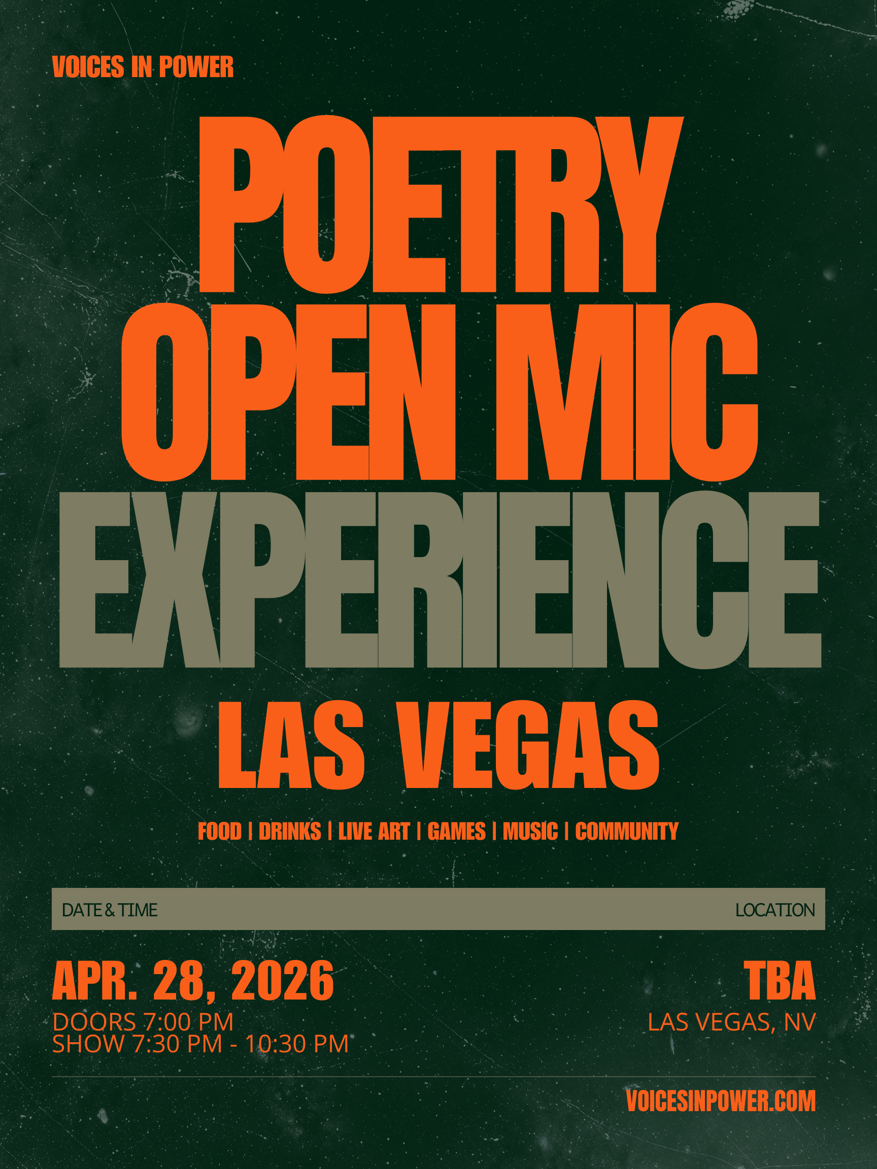 Las Vegas - a Poetry Open Mic Experience | Voices In Power