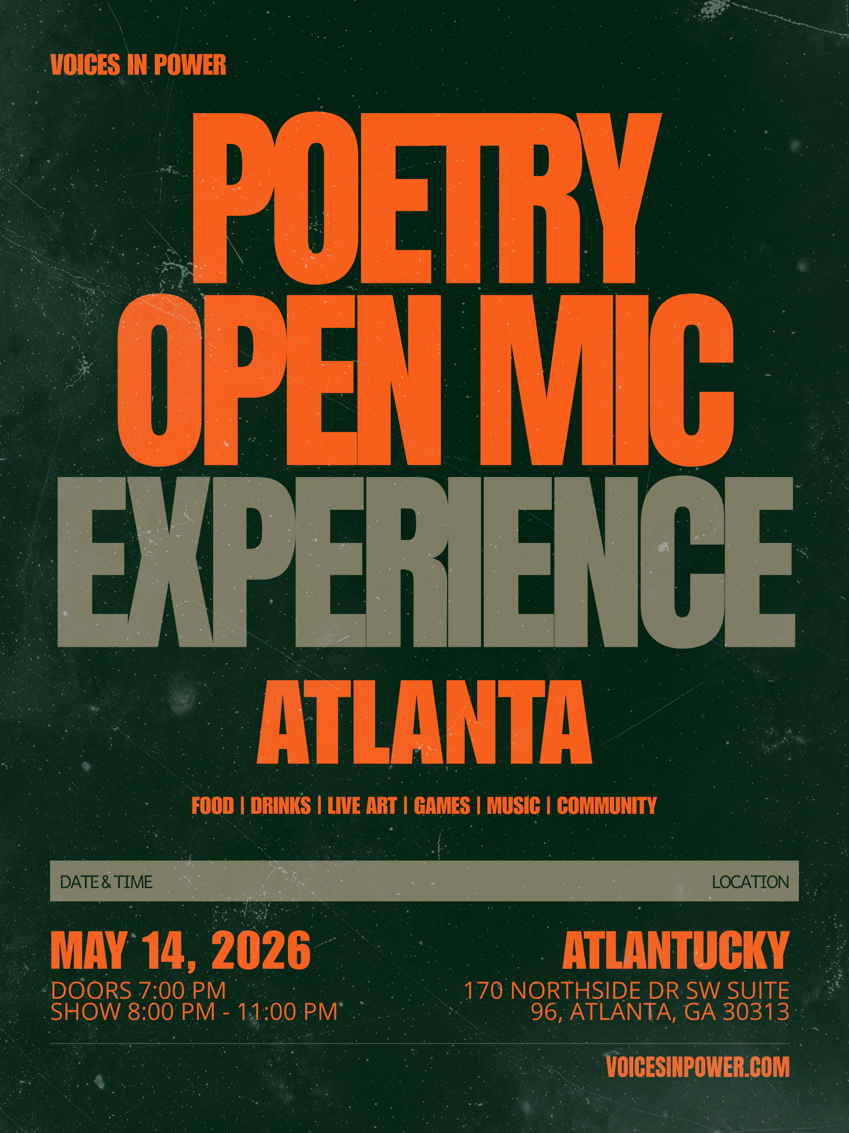 Atlanta - a Poetry Open Mic Experience | Voices In Power