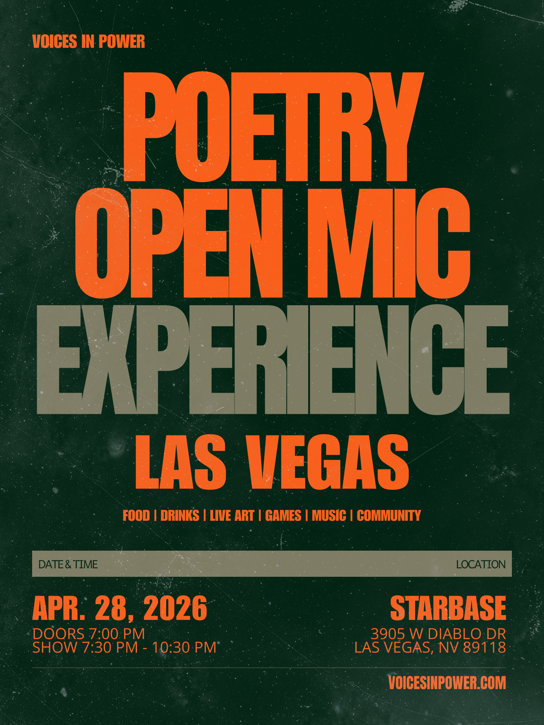 Las Vegas - a Poetry Open Mic Experience | Voices In Power