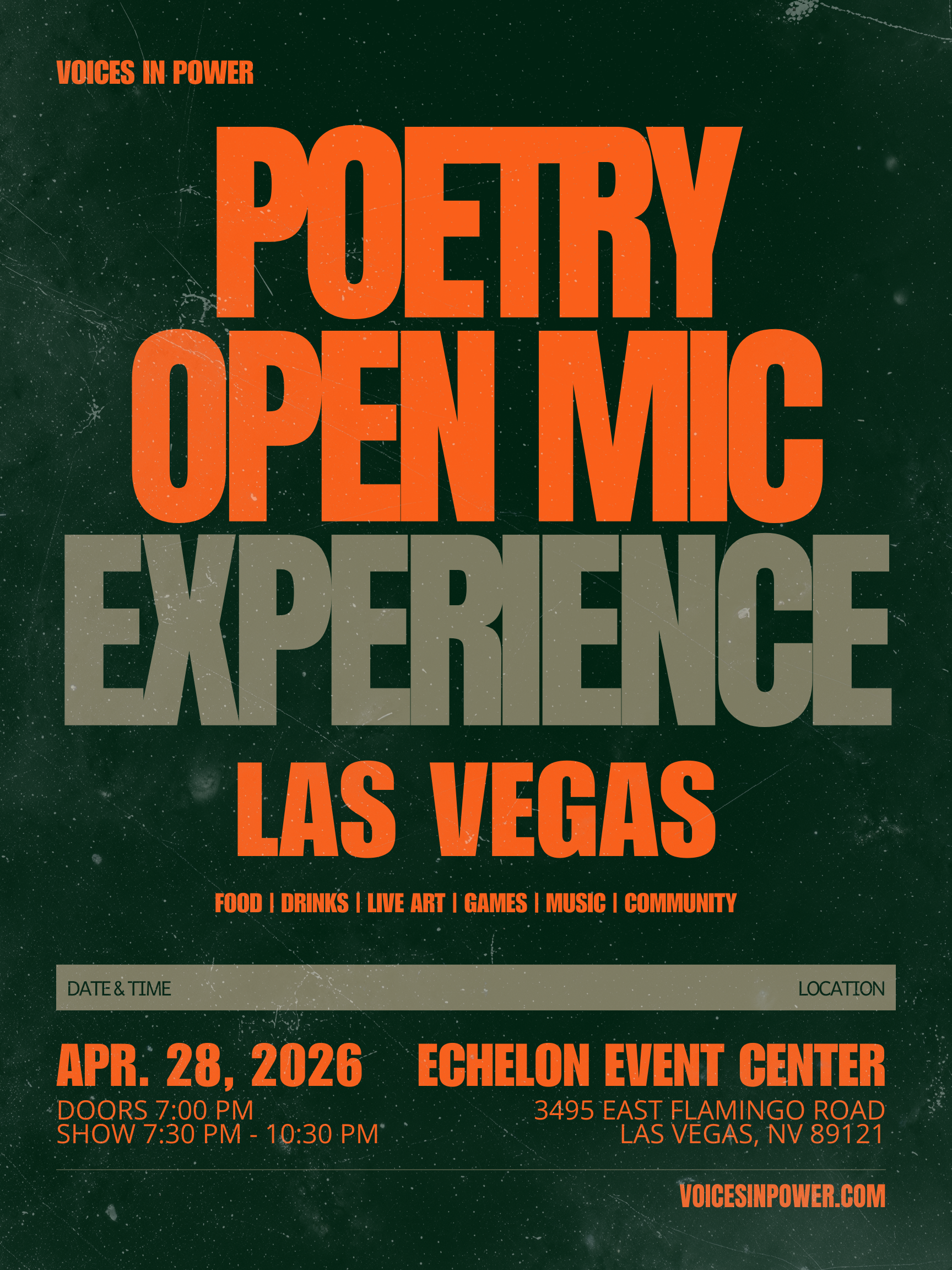 Las Vegas - a Poetry Open Mic Experience | Voices In Power