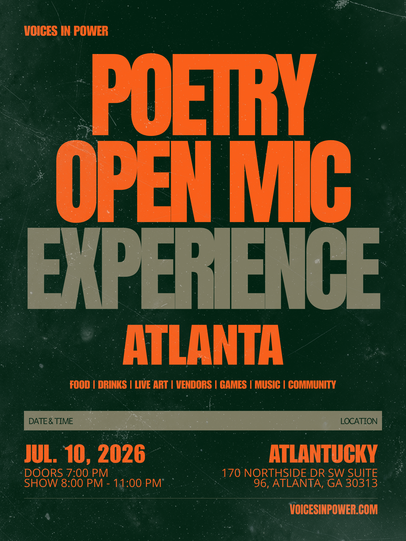 Atlanta - a Poetry Open Mic Experience | Voices In Power