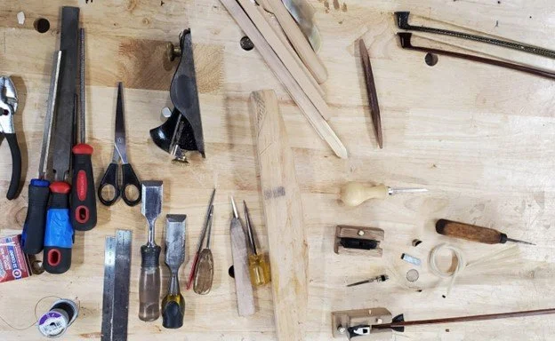 Violin bow rehairing tools