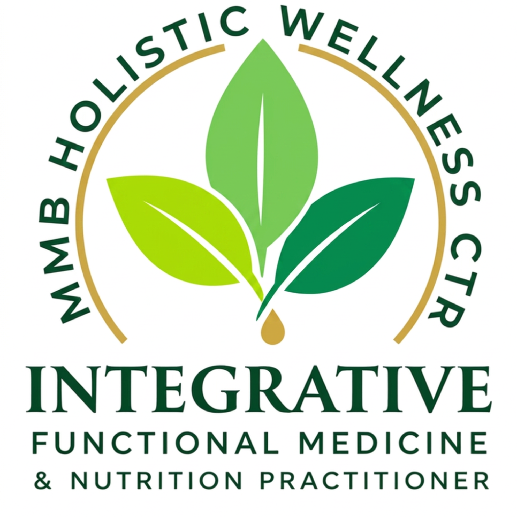 Logo of the Wide World of Wellness Integrative & Functional Medicine, featuring a green leaf design surrounded by green and gold text.