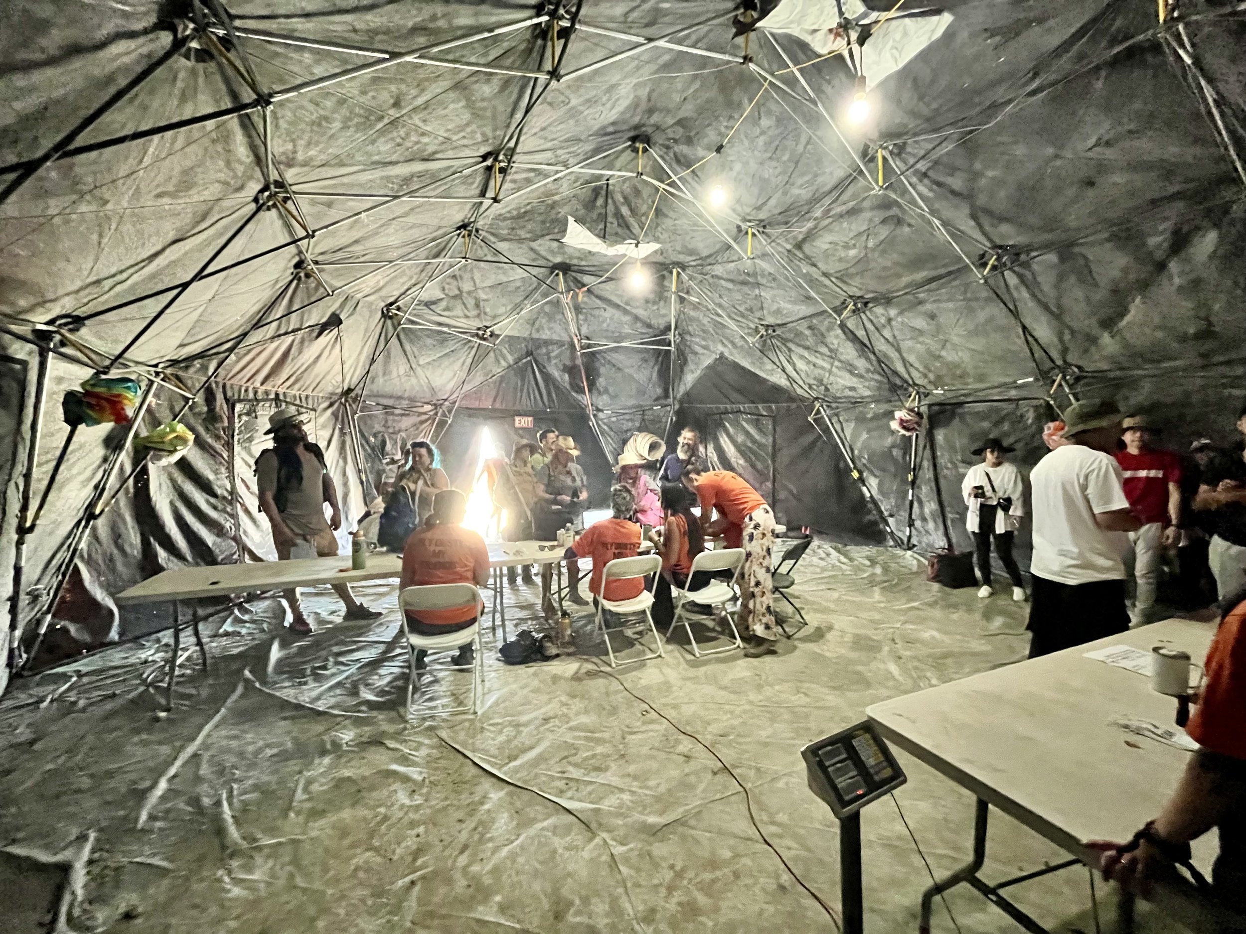  You can’t miss the Departure Tent. It is very large! Once inside, this is where you have your luggage weighed. 