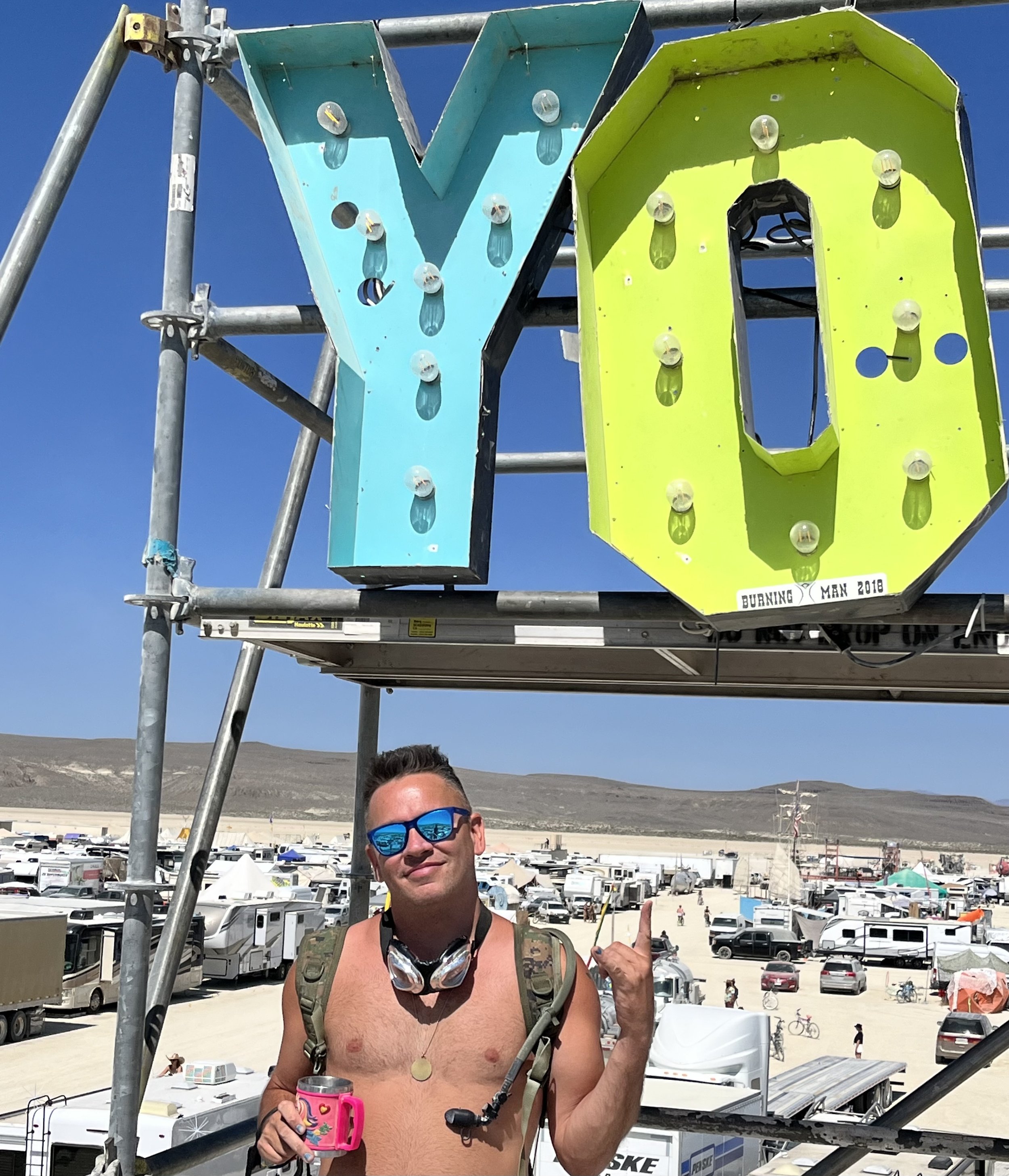  The view from a tower at Burning Man! 