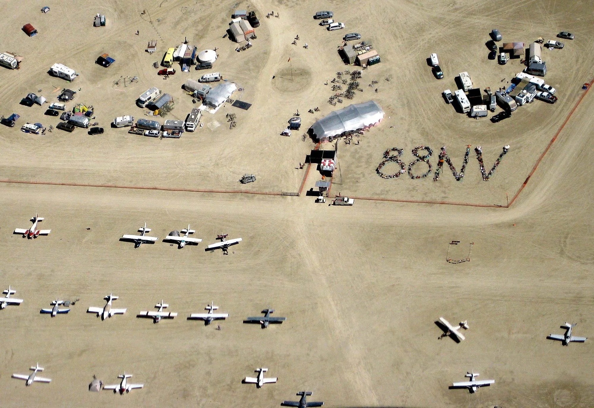  In 2010, the BRTA campers gathered together to form the brand new call letters as seen in the photo from the sky! 