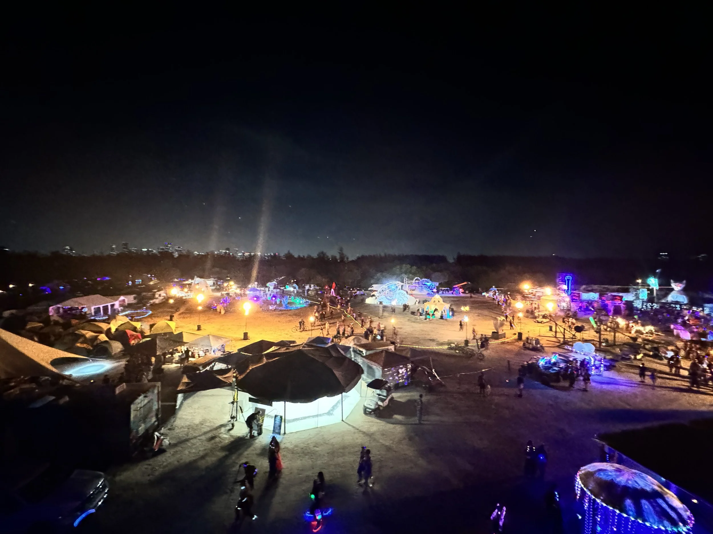  The view from Live Burn! The lights of downtown Miami are in the background! 