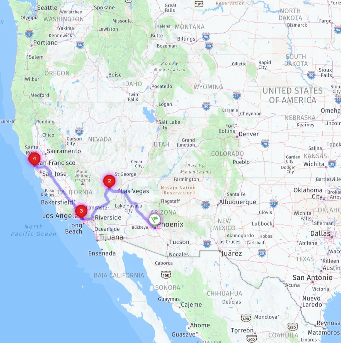  My travels this month! 