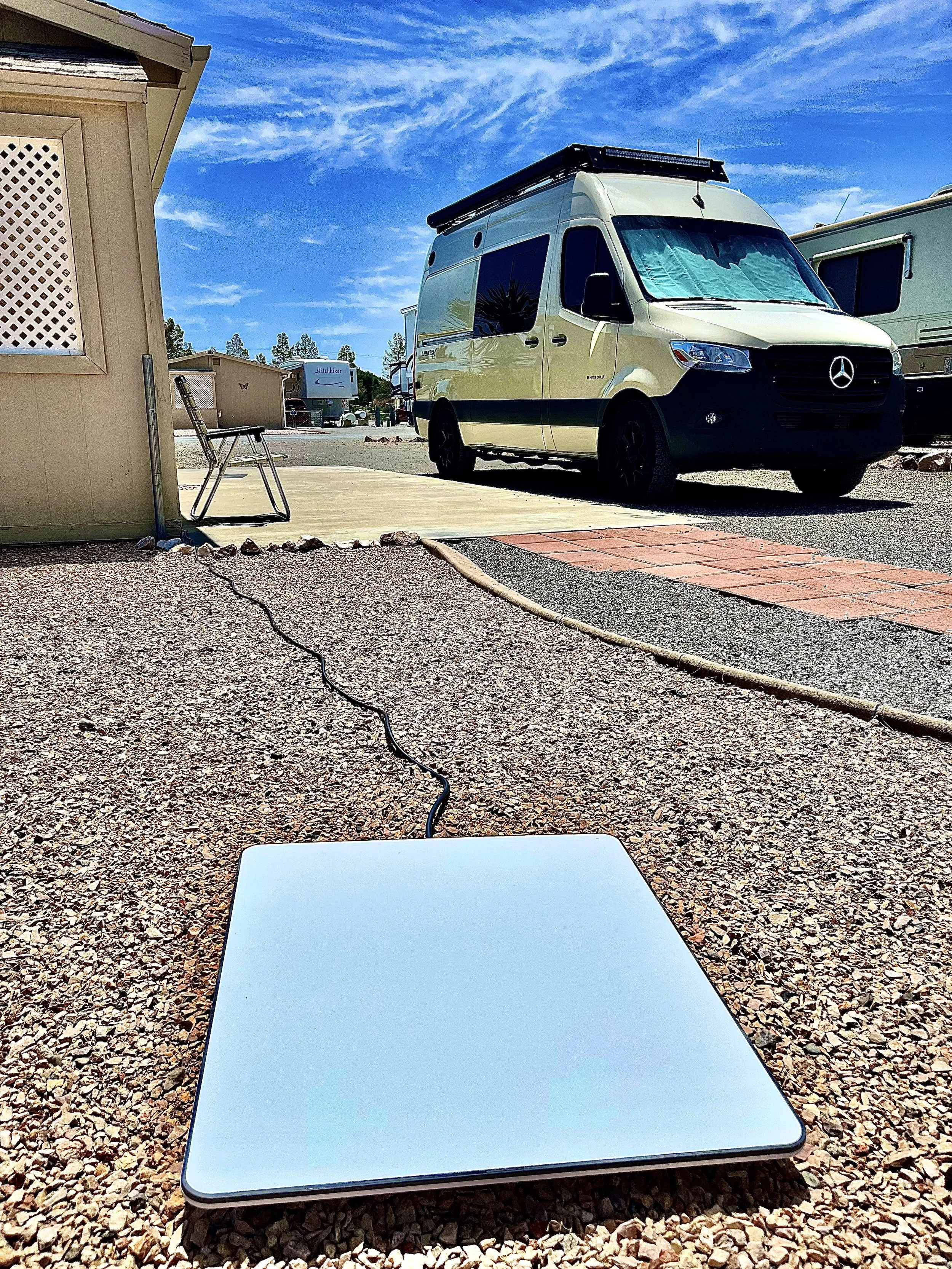  Getting my new Starlink dish setup while I organize my new van! 