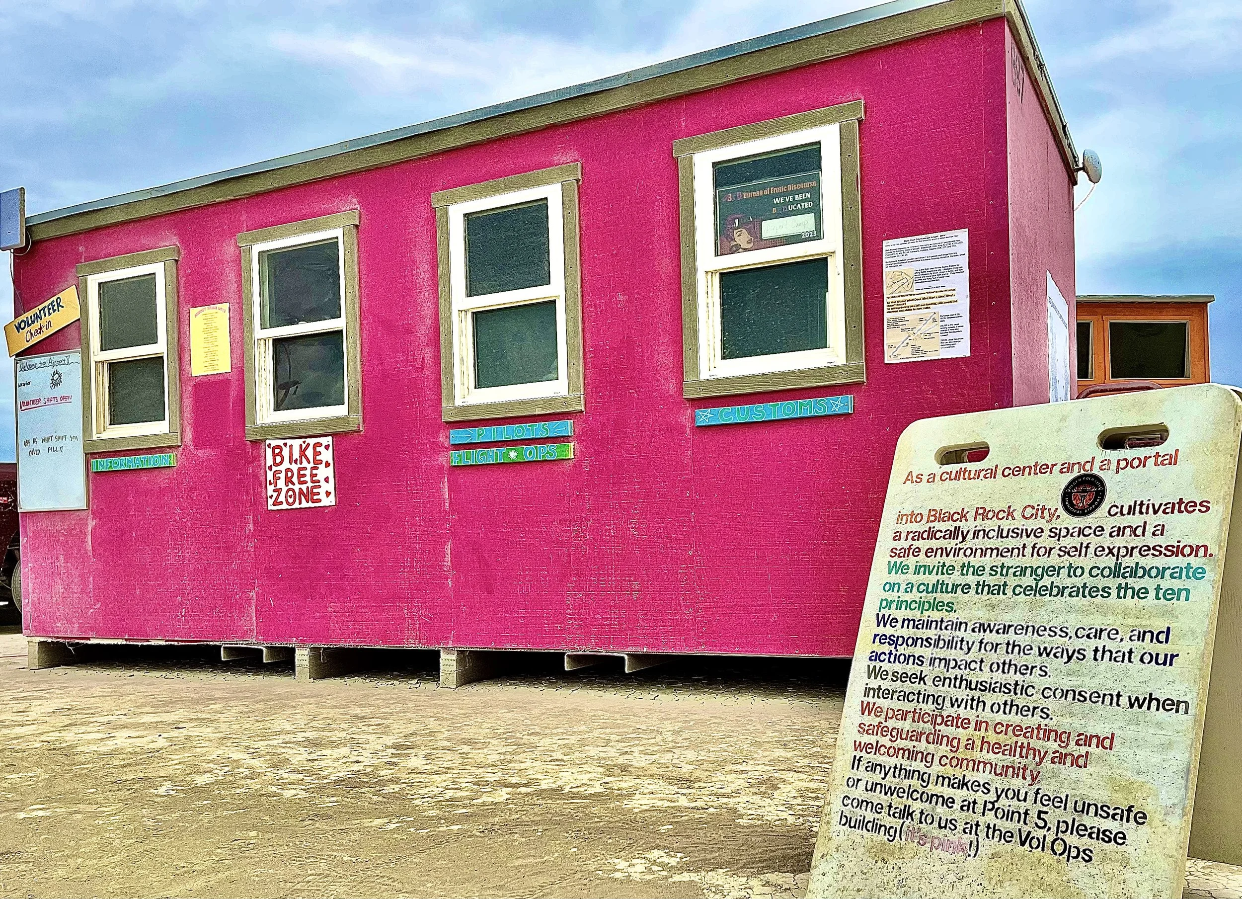  Step 2: Find the pink “Vol Ops” building ⬆️ 