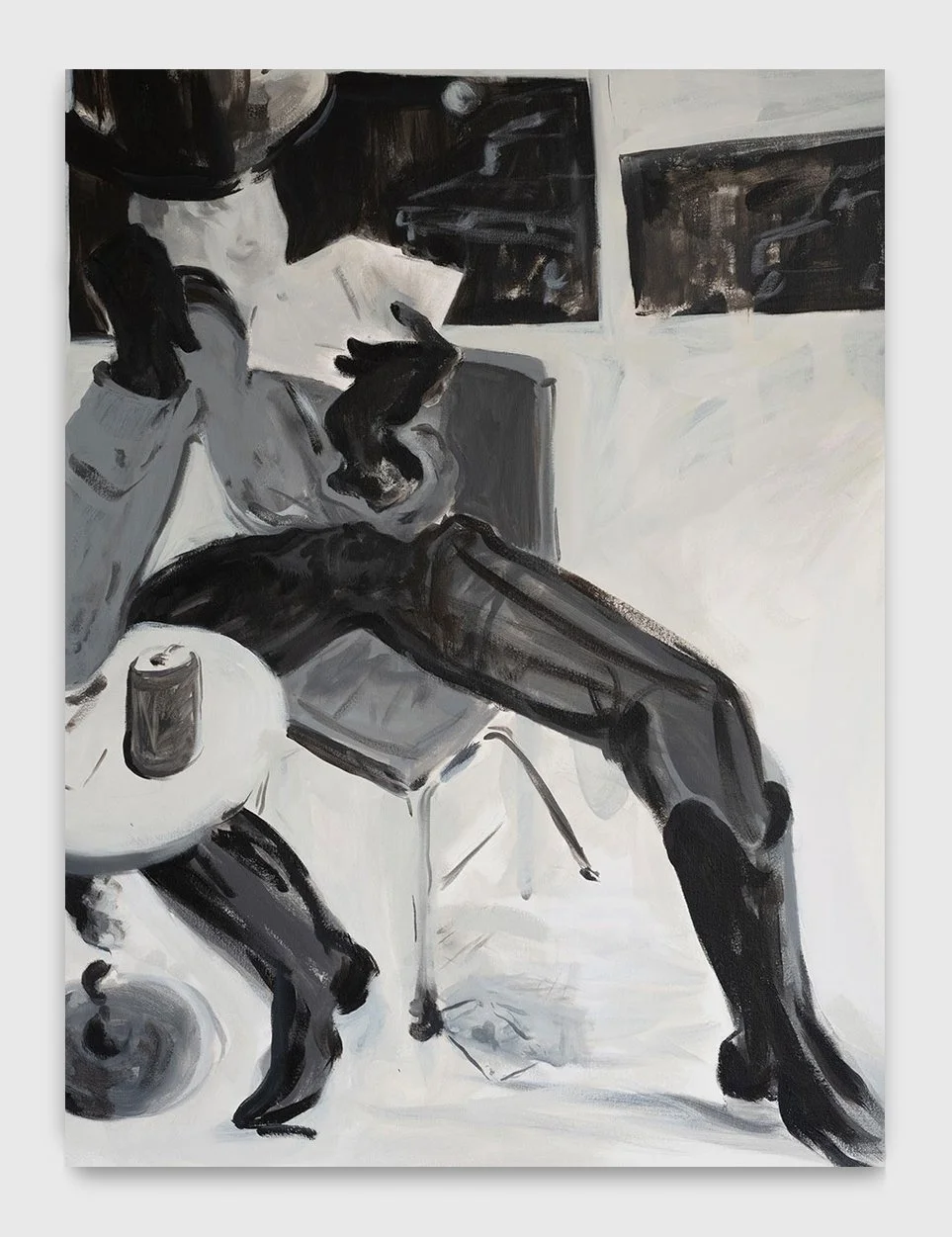 Mr Tremendous, 2023, Acrylic and charcoal on canvas, 30 x 40 inches