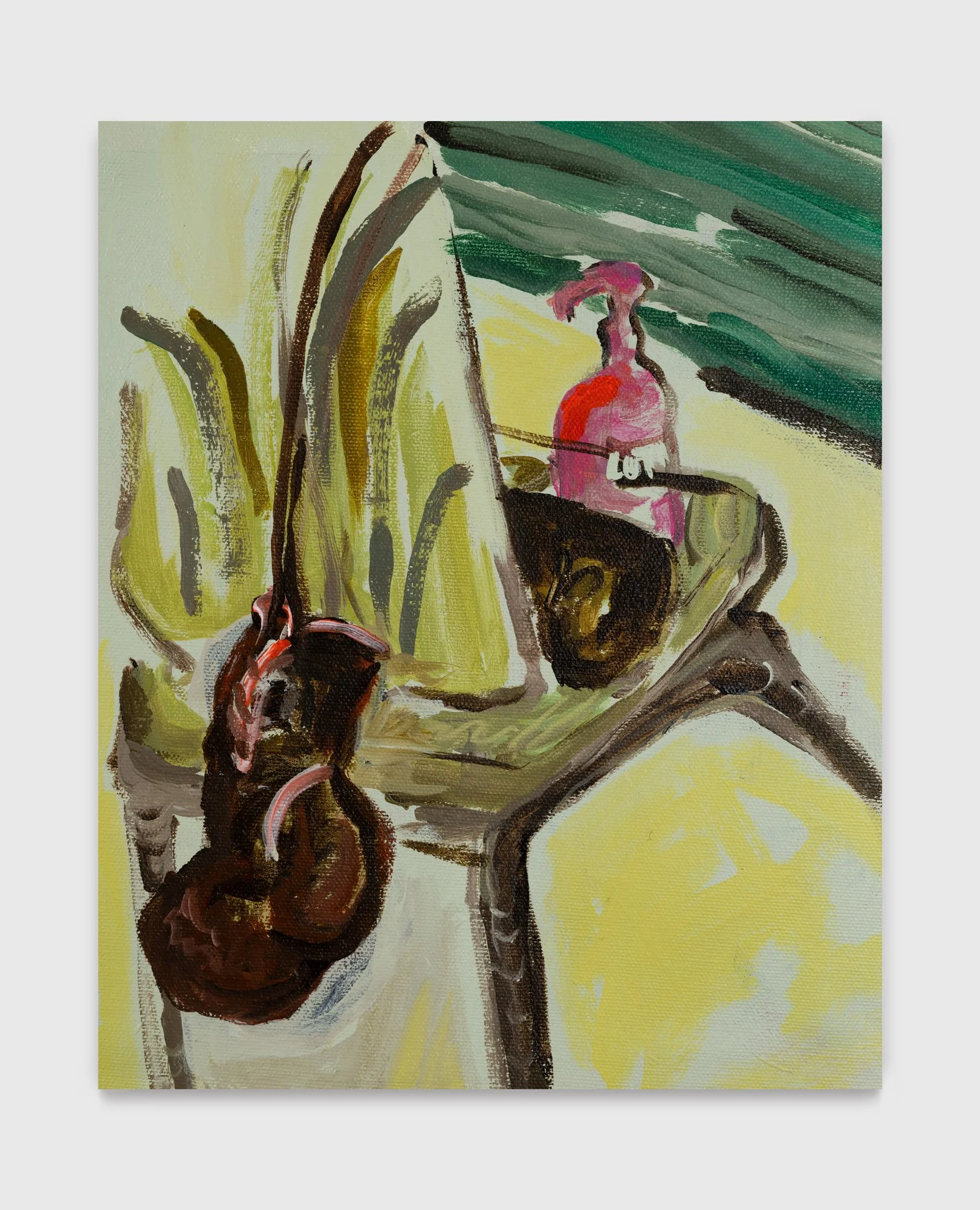 Cracked Knuckles, 2024, Acrylic on canvas, 8 x 10 inches (part of a larger panel work).