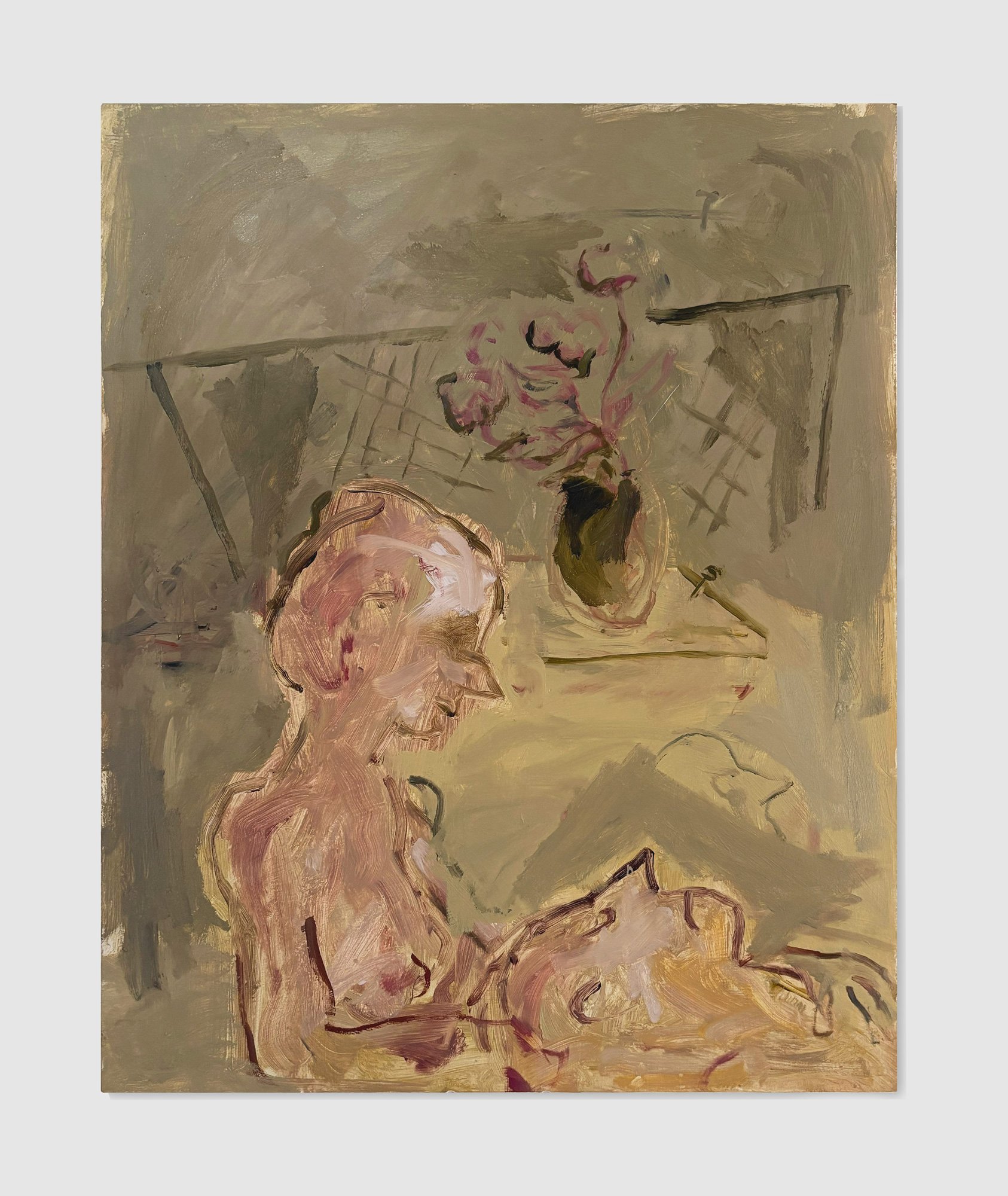 Platform, 2025, Oil on masonite,  12 x 16 inches