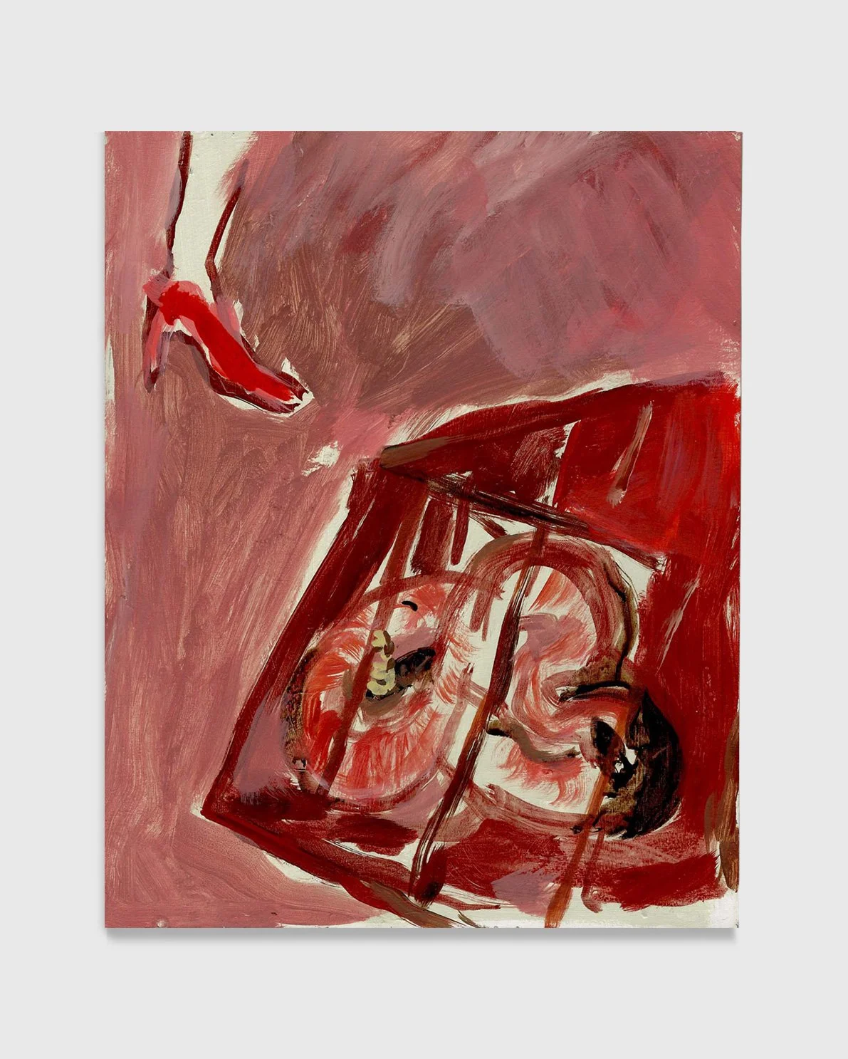 Brutal Nowhere, 2024, Acrylic on panel, 8 x 10 inches (part of a larger panel piece)