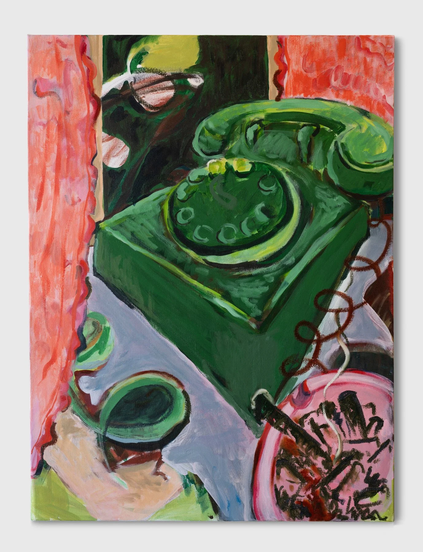 Vera, It's Jonnie, 2024, Acrylic and oil stick on canvas 30 x 40 inches