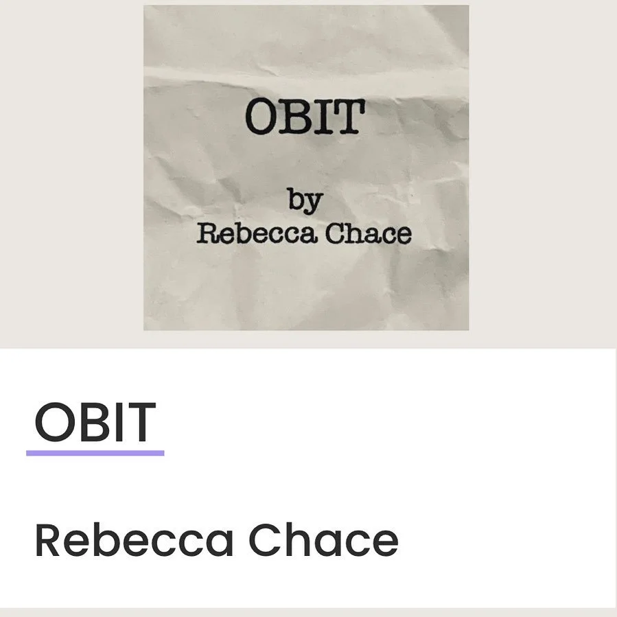 We had a reading of a play cultivated in the Grad Acting Alumni Association&rsquo;s own Writers Forum! In OBIT by Rebecca Chace, an &ldquo;advance&rdquo; obituary writer arrives at the house of an aging college president to interview him for his obit