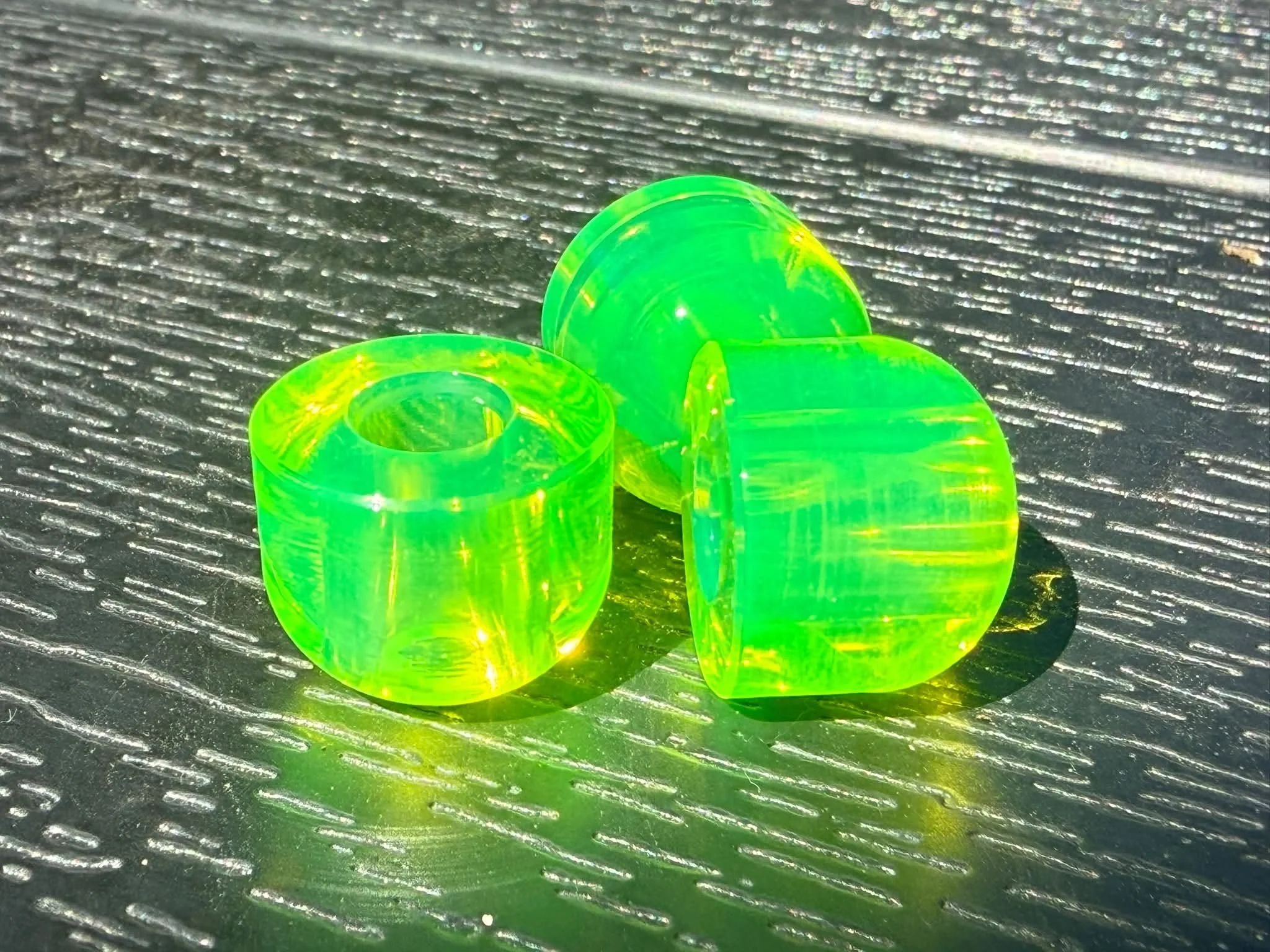 Bean, chartreuse acrylic