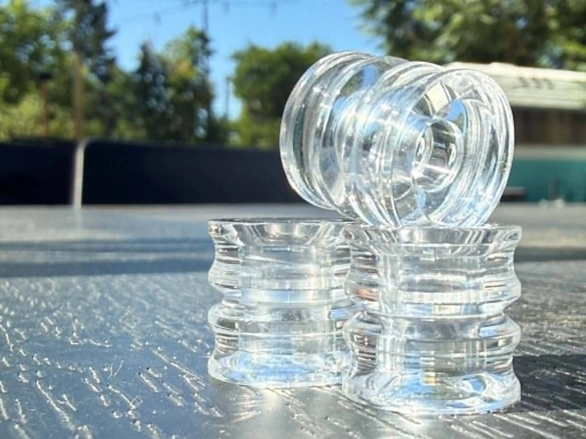 Twixie, clear acrylic