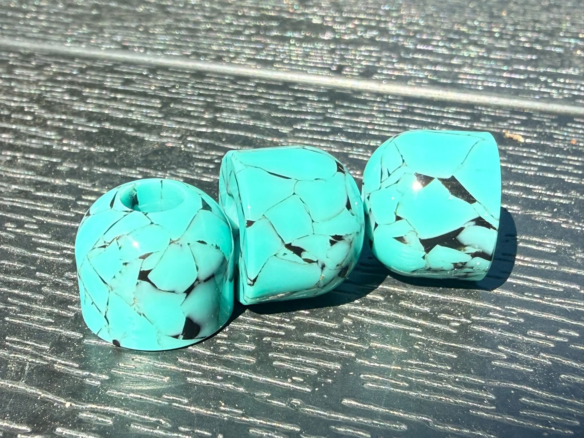 Bean, cracked acrylic