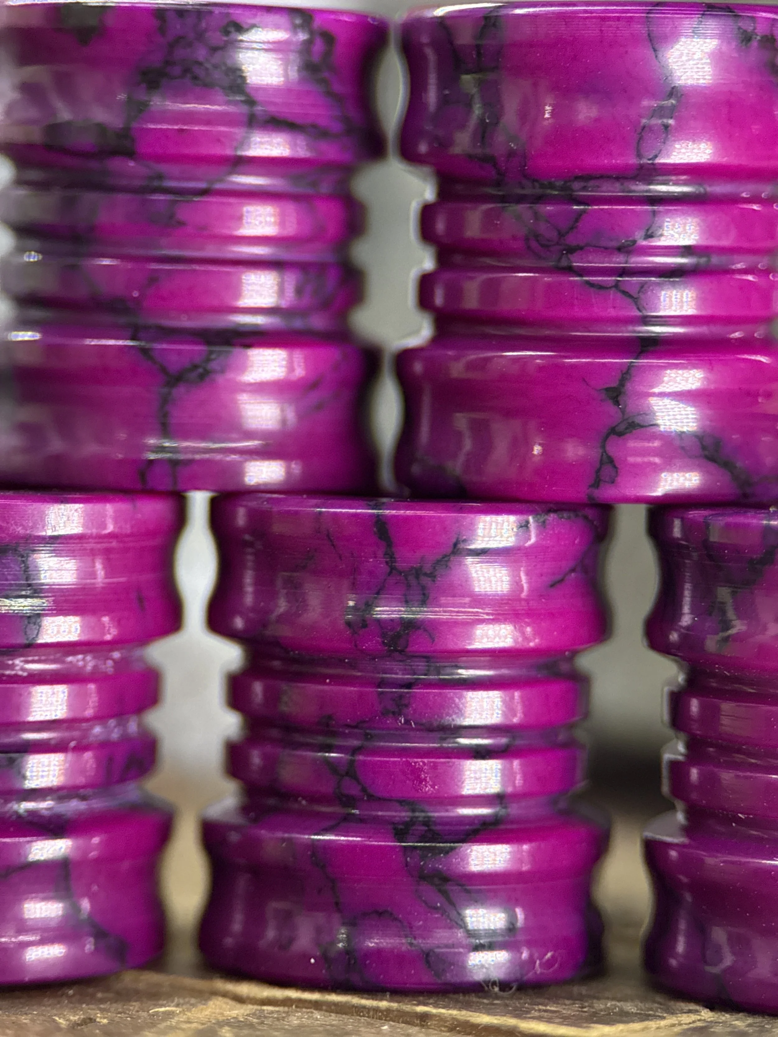 Shrimp, fauxstone, sugi/black