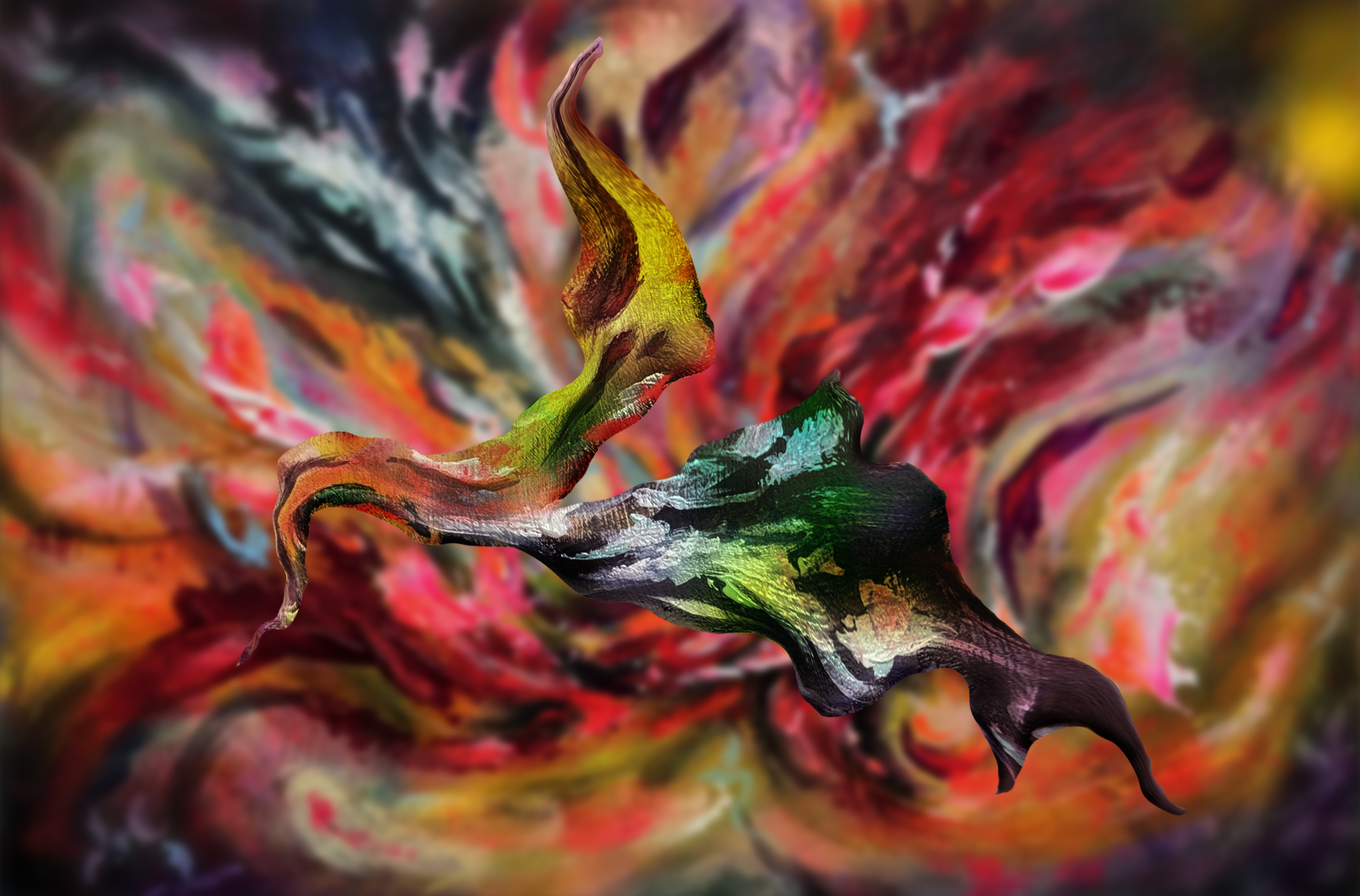 Empyreal Flow, Acrylic, digital