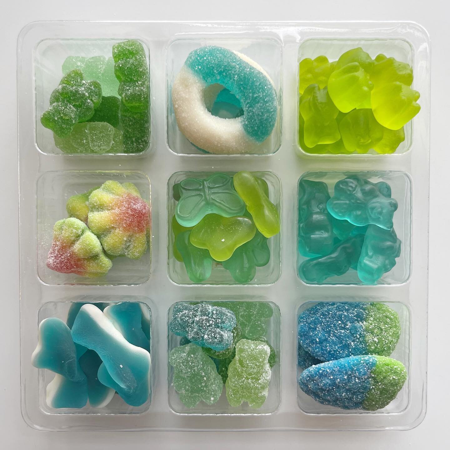 Blue green candy box 🍏💙🐟🩵🥝💚