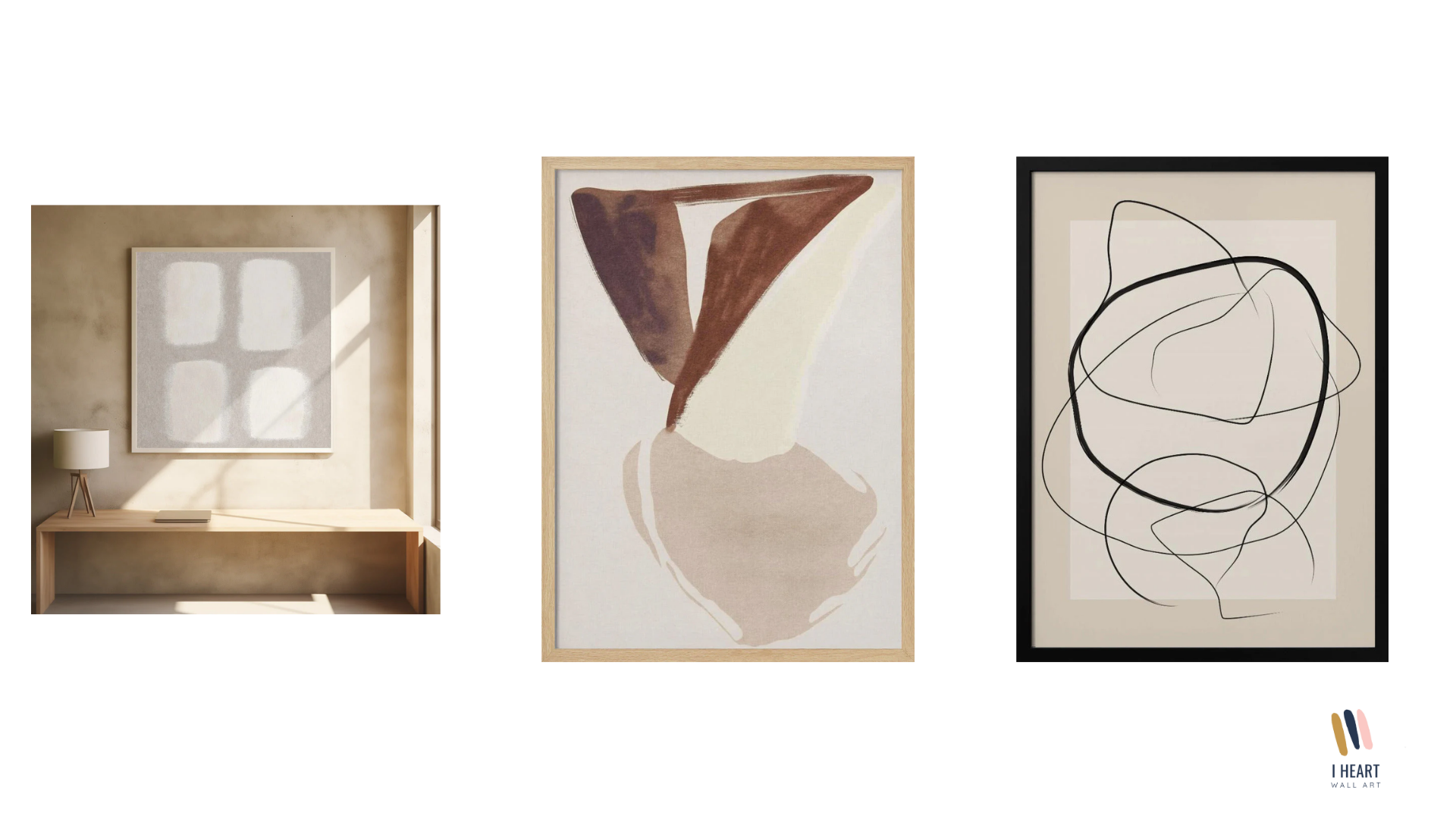 Modern Organic Soft Geometric Neutral Warm Artwork