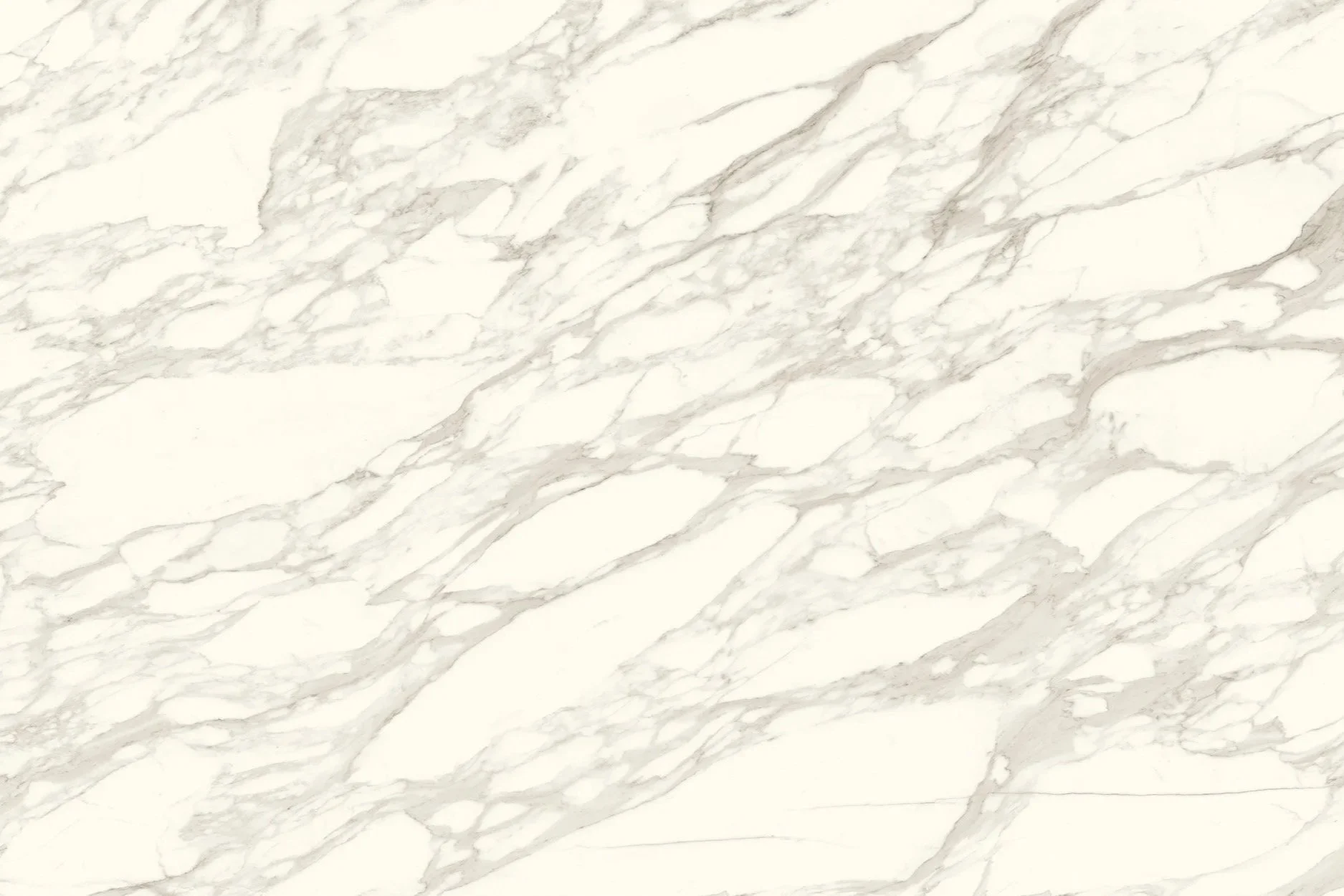A marble style of warmth and sophistication. Calacatta Borghini is a remarkable recreation of natural Italian marble that elevates any space with the versatile beauty of its brown-grey veins on a creamy white background.
