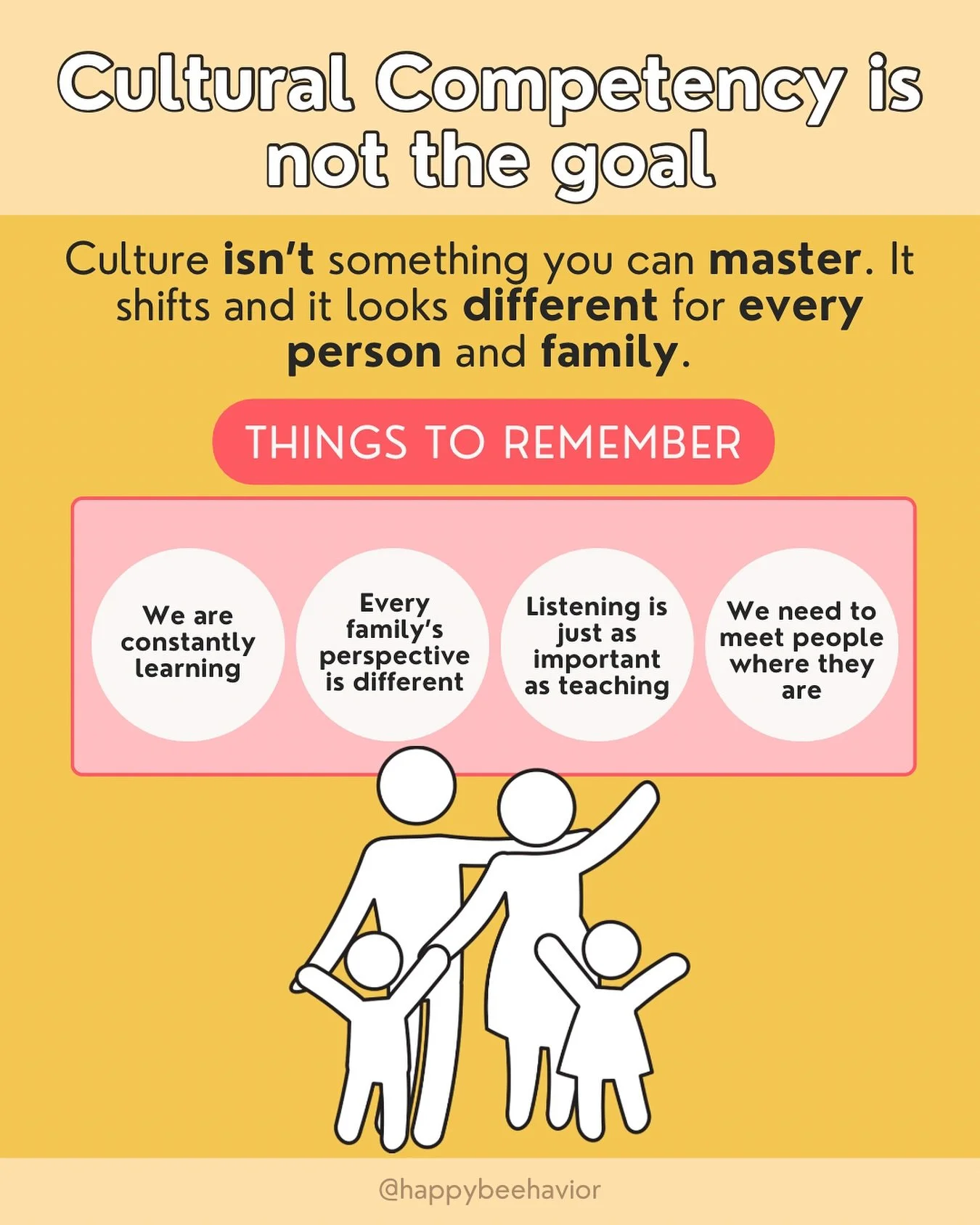 People often talk about cultural competence as if it is something you can fully achieve. But culture is never static. Families are complex, identities shift, and each person carries unique lived experiences.
That’s why many of us prefer to cen