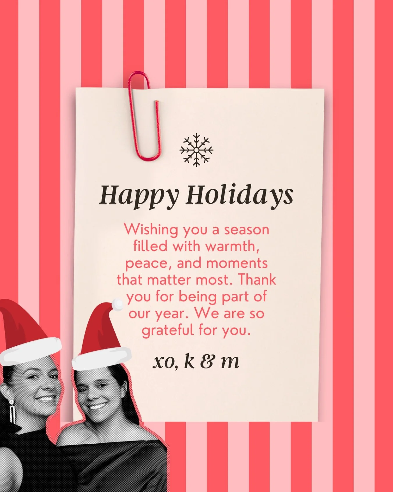 Happy holidays from our hearts to yours 🤍 Thank you for being part of a community that chooses compassion, inclusion, and connection, this season &amp; always!!