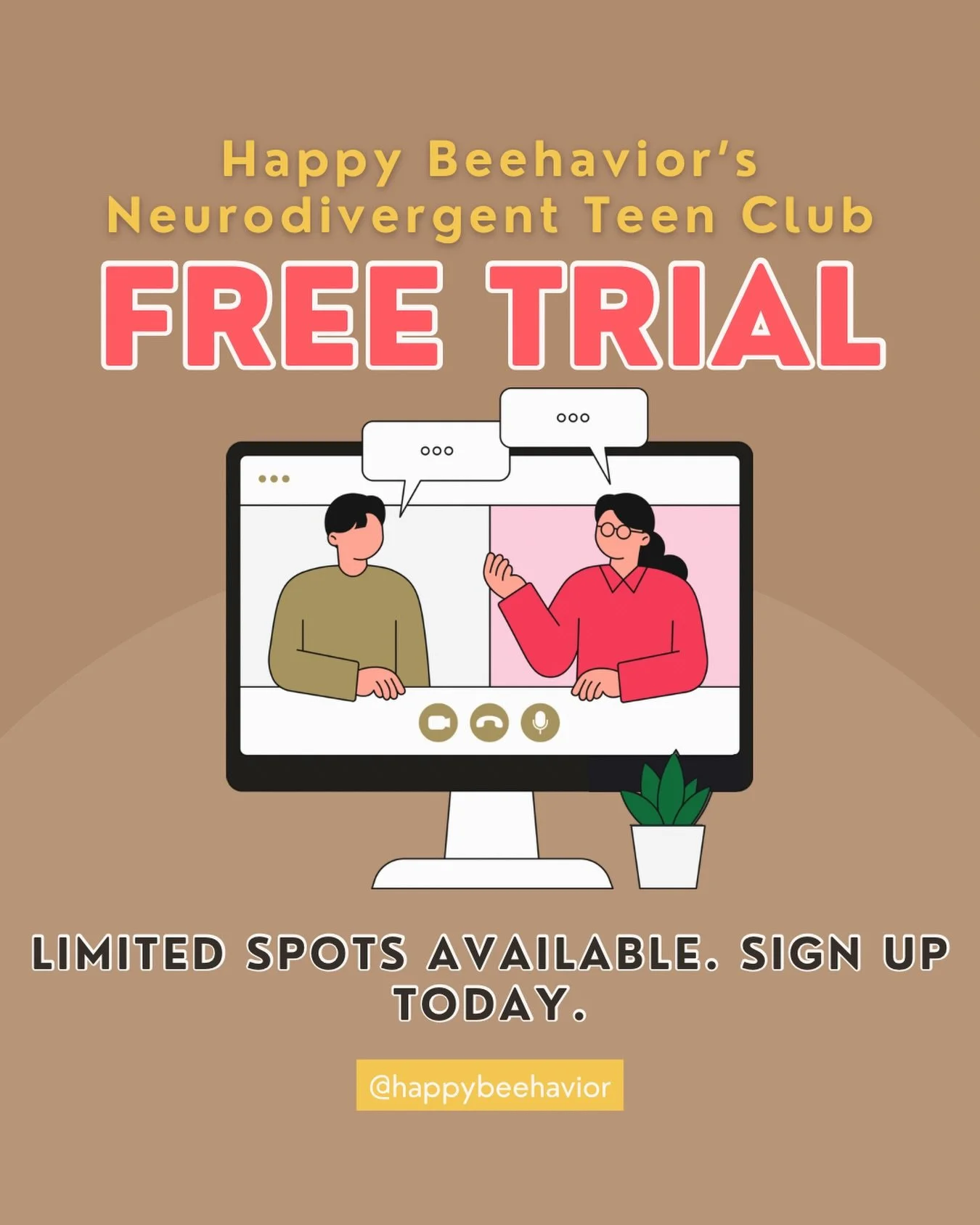 A space where teens don&rsquo;t have to mask, perform, or be &ldquo;less.&rdquo; 

Our Teen Club is built for connection, self-advocacy and real conversations in a supportive virtual space! We focus on socially meaningful skills, flexible thinking, e