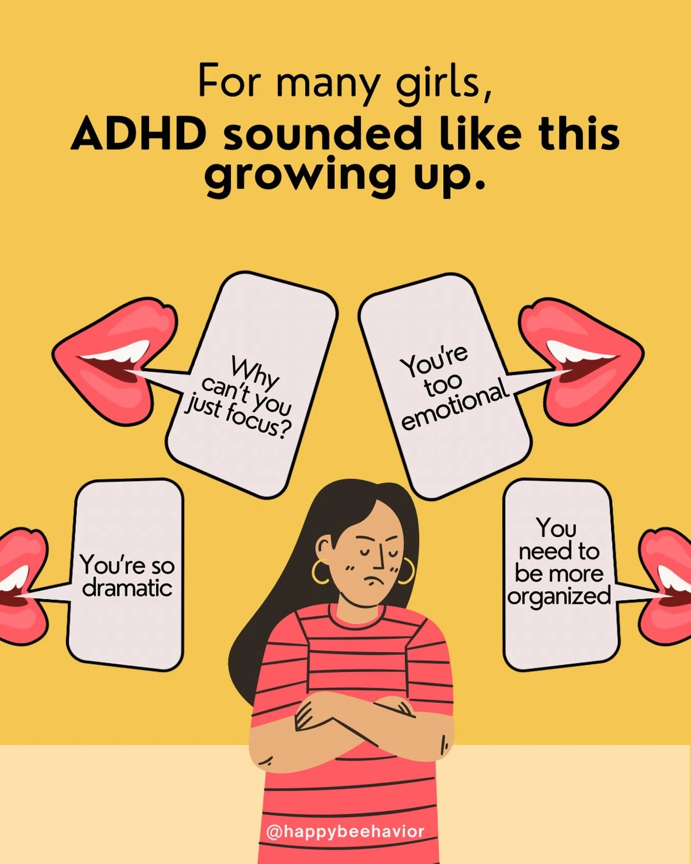 For a lot of girls, ADHD doesn&rsquo;t look like the stereotype people expect. It can show up as intense emotions, difficulty staying organized, interrupting conversations, or struggling to focus even when they&rsquo;re trying their best. So instead 
