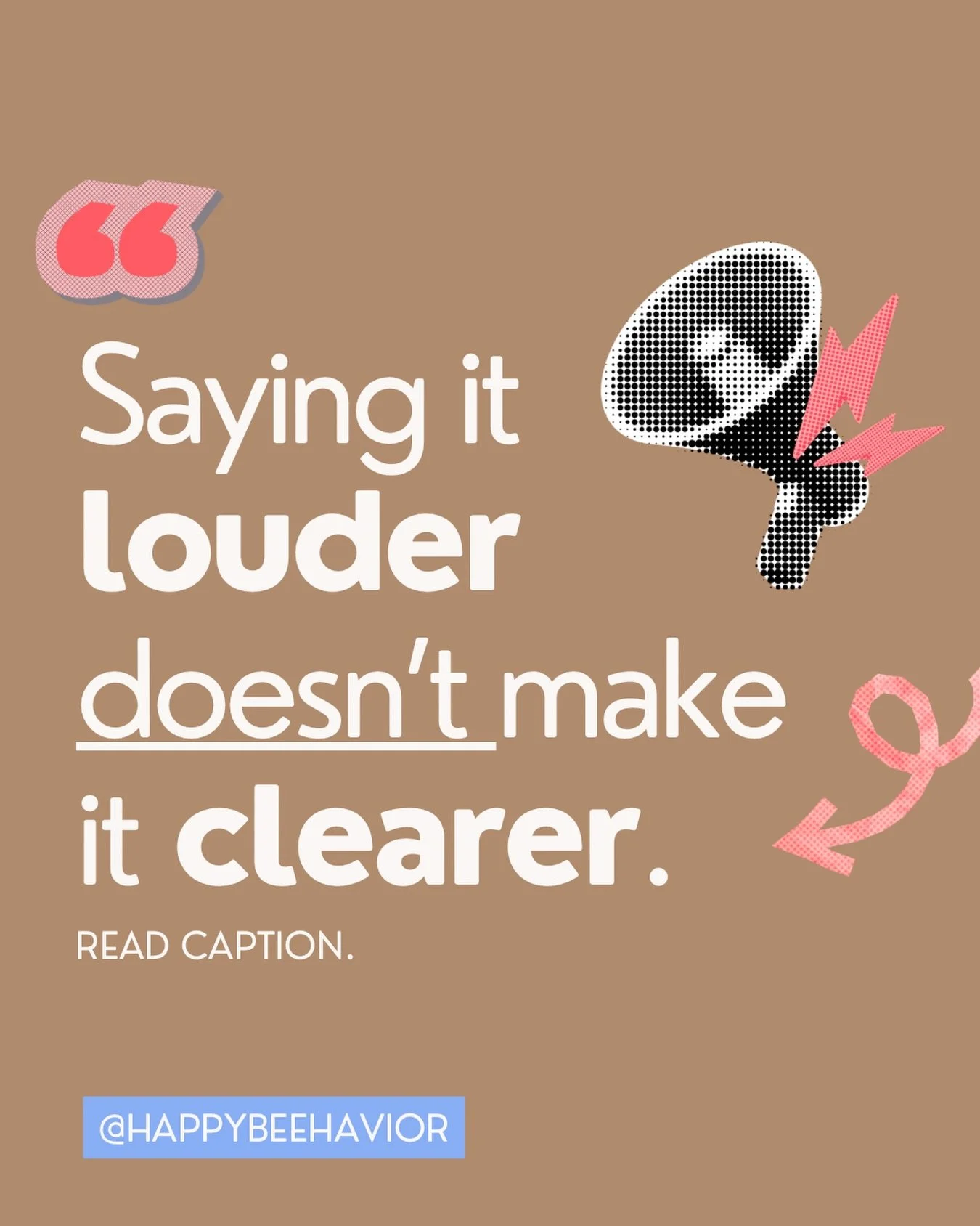 It&rsquo;s sooo common to think that if a child isn&rsquo;t responding, we just need to say it louder. But louder doesn&rsquo;t always mean clearer. Promise!! For a lot of kids, especially when they&rsquo;re already overwhelmed, a raised voice can ma
