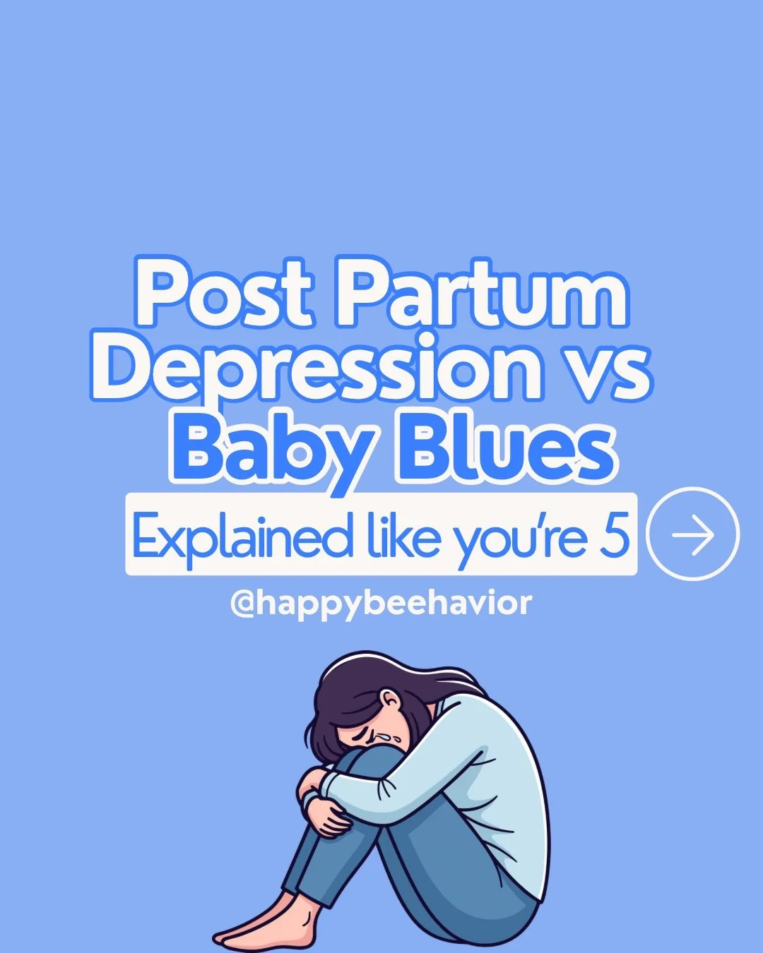Another &ldquo;explained like you&rsquo;re 5&rdquo; time! 💙
This time we&rsquo;re talking Baby Blues vs. Postpartum Depression.

After having a baby, your feelings can feel all over the place. Crying easily, feeling overwhelmed, or extra emotional c
