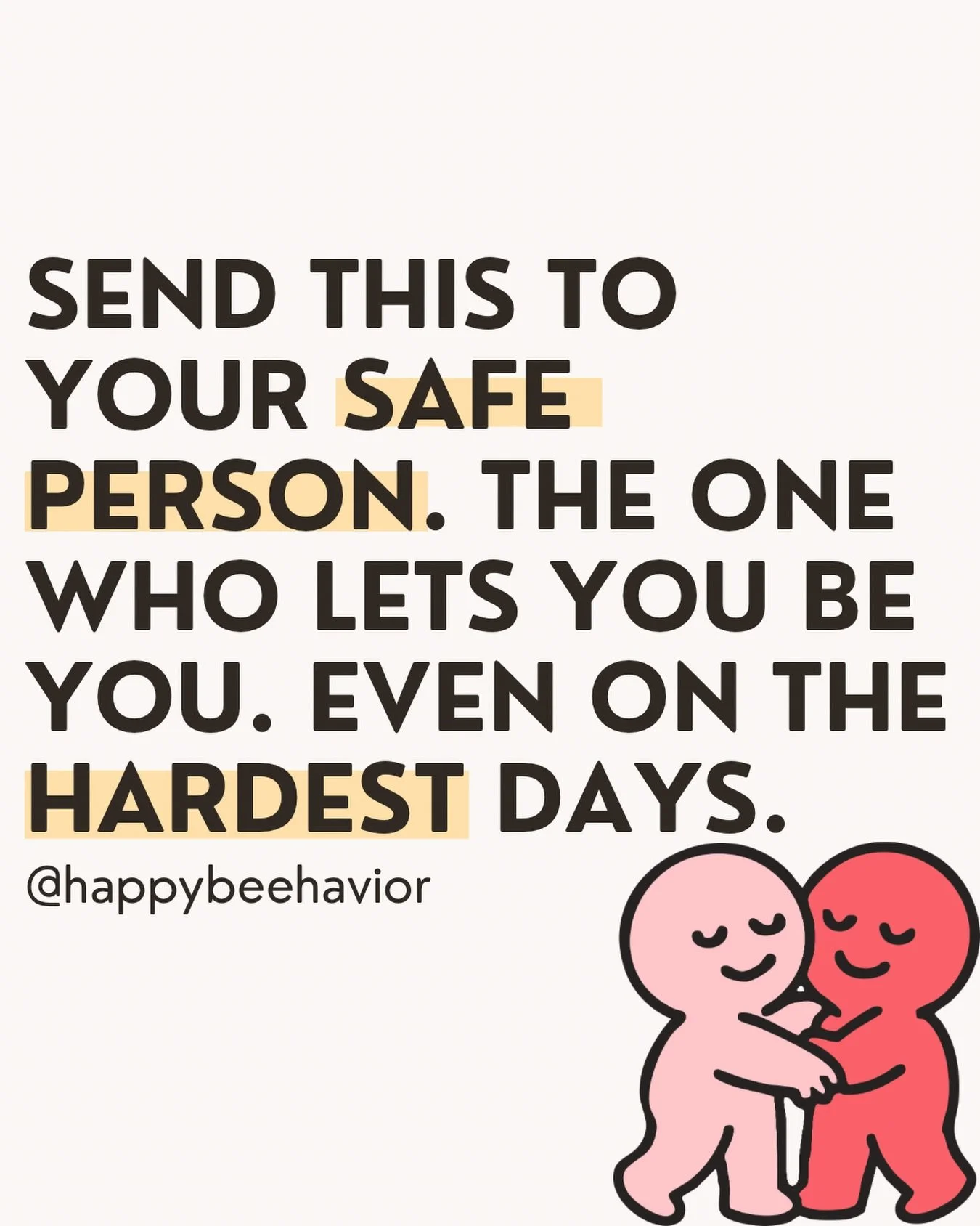 A safe person is someone who reminds you that you are still worthy of love on the days when you feel overwhelmed, emotional, anxious, distant, or hard to understand. The kind of person who doesn&rsquo;t make you feel guilty for struggling. The kind o