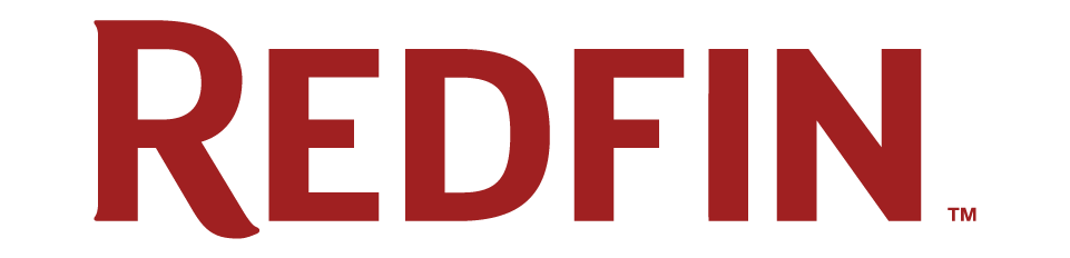Redfin logo in bold red lettering