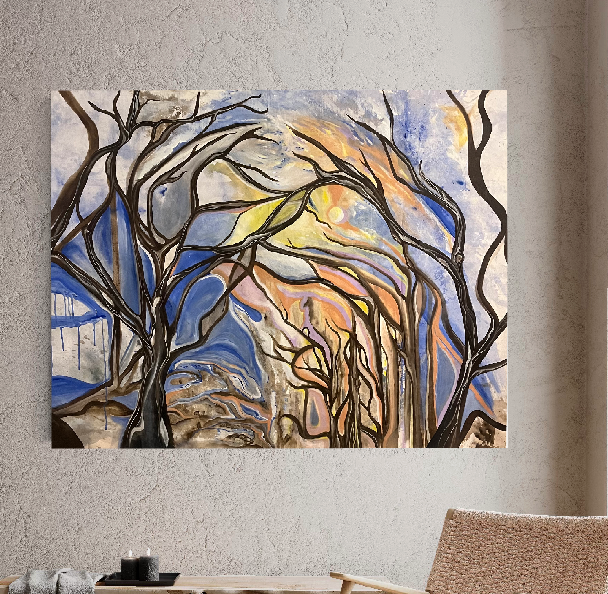 "Blue River Oaks" Print