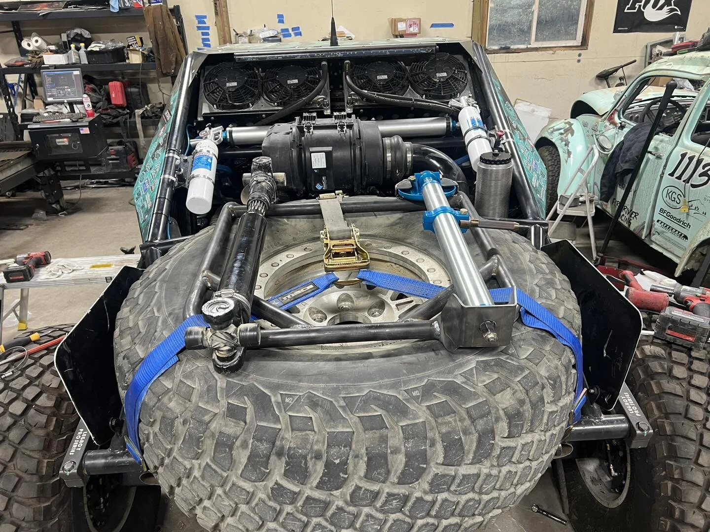 Wrapping up some loose ends. Have the new rack built to carry the jack and spare driveline.  Tic-tok. The clock never stops.  #Ultra4USA #iwantatiffany #maoracing #teamworkmakesthedreamwork #Ultra4USA #yellowstoneoffroadracing