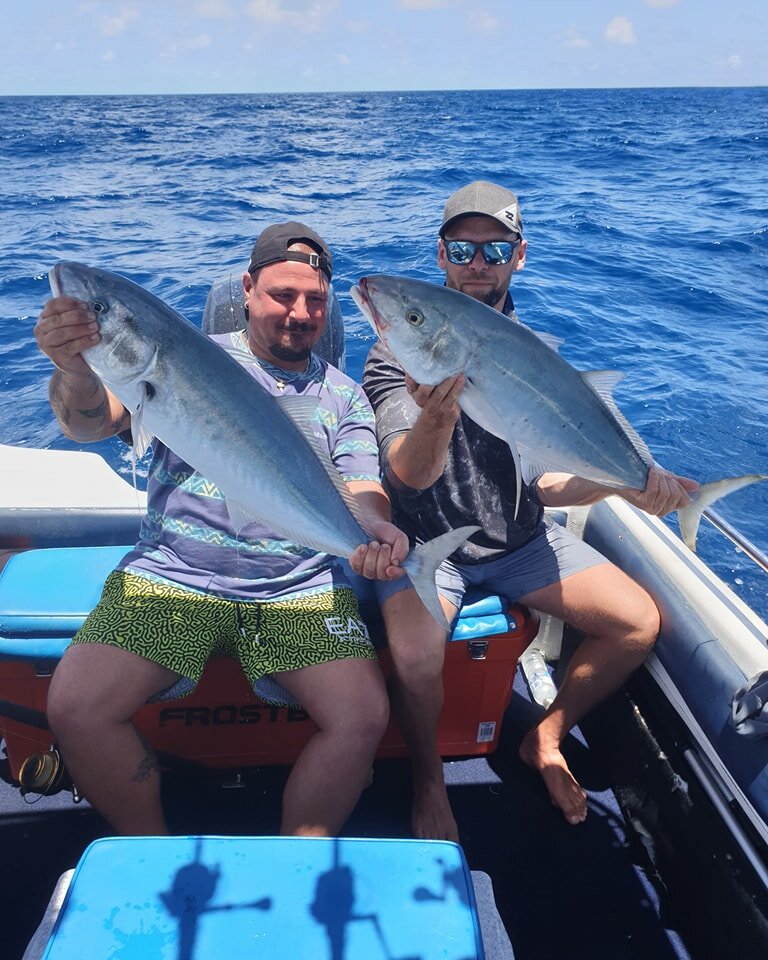 What a fantastic charter yesterday hooking up on Marlin, Cobia, Spanish Mackerel, Trevally and Nannygai. Filip from Gold Coast and Rafelle from Sardinia Italy are friends for life. Book in a private fishing charter to experience the excitement. #magn