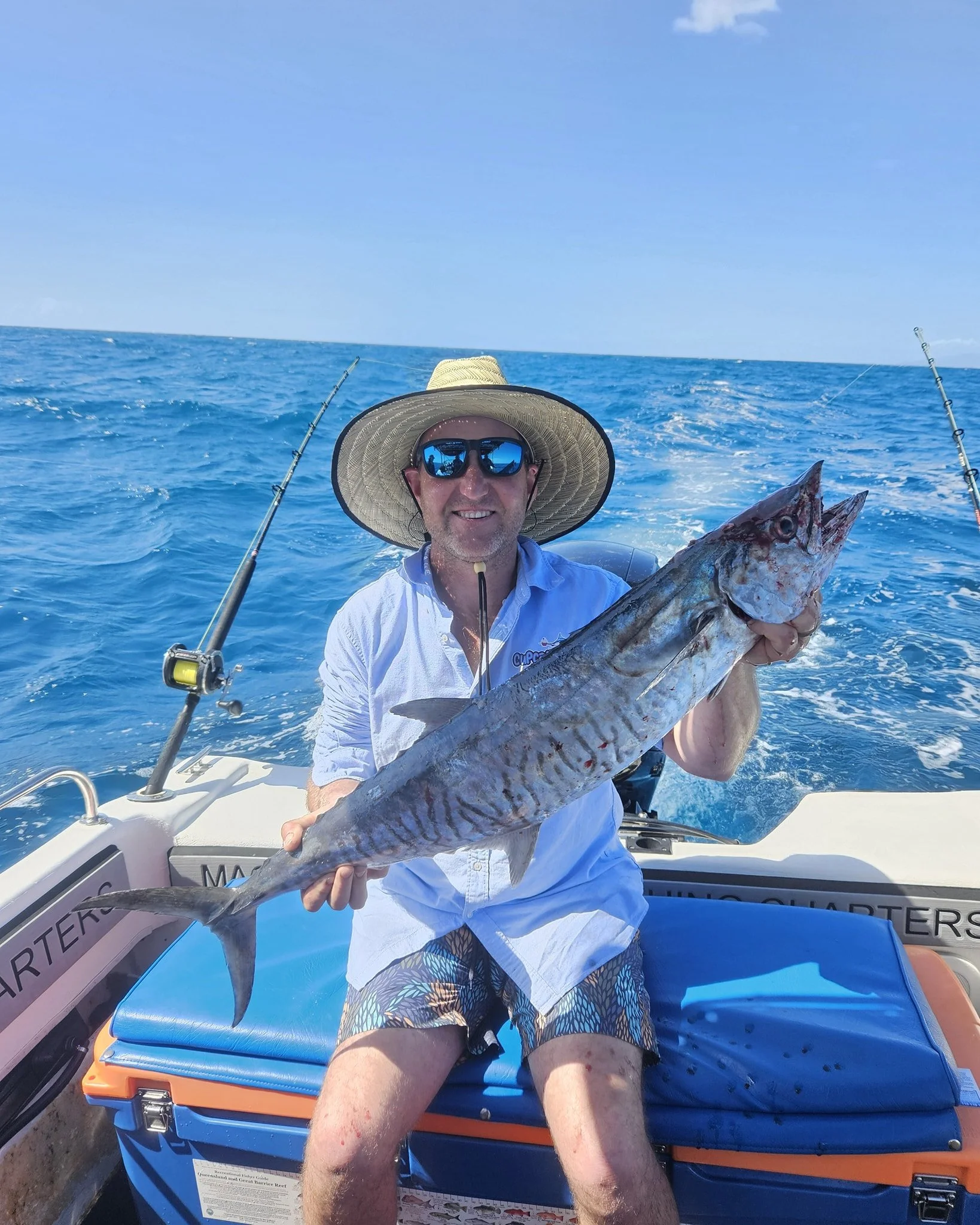 Happy birthday Kane and happy fishing with your lovely family, Amanda and Ethan. Great to see you again and we shall see you on your next trip. #fishingcharters #GreatBarrierReef #reeffishing #reeffish #reef #pennfishing #penn #thisismagneticisland #
