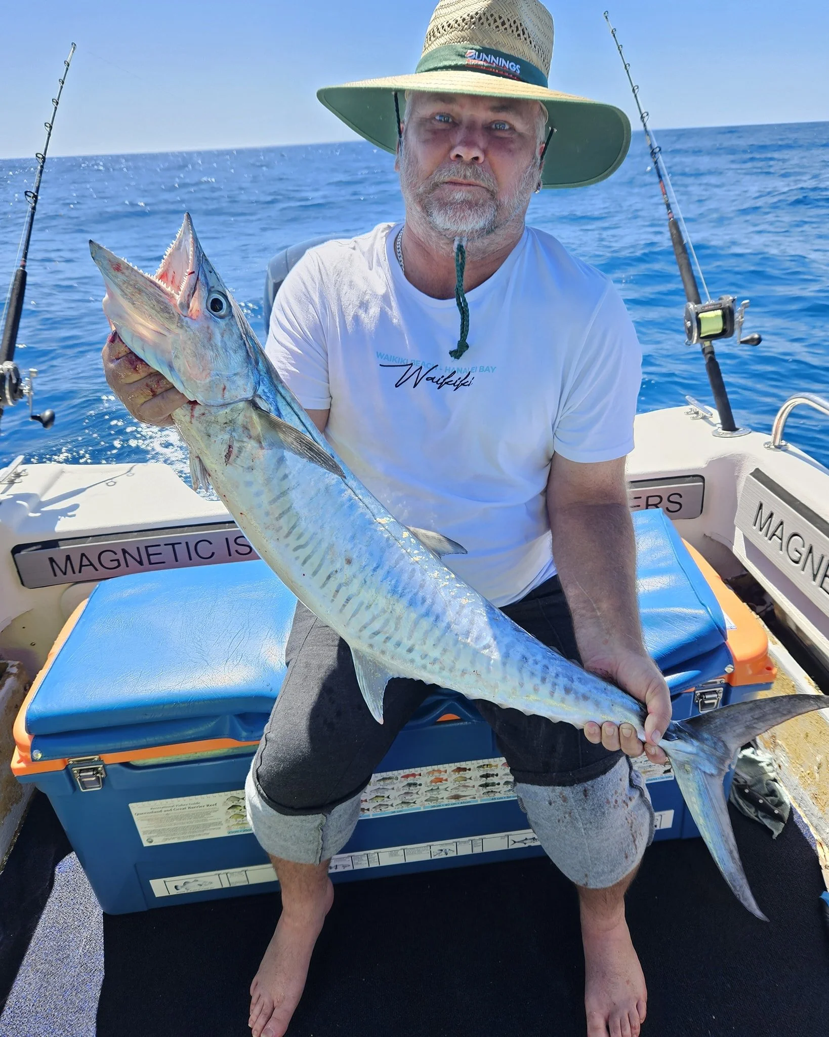 Spanish Mackerel birthday present. Hooked several up, but the tax man was at his best today out wide. We had a Black Marlin stalking our lures as well. #magneticislandfishingcharters #fishingcharters #GreatBarrierReef #pennfishing #penn #thisismagnet