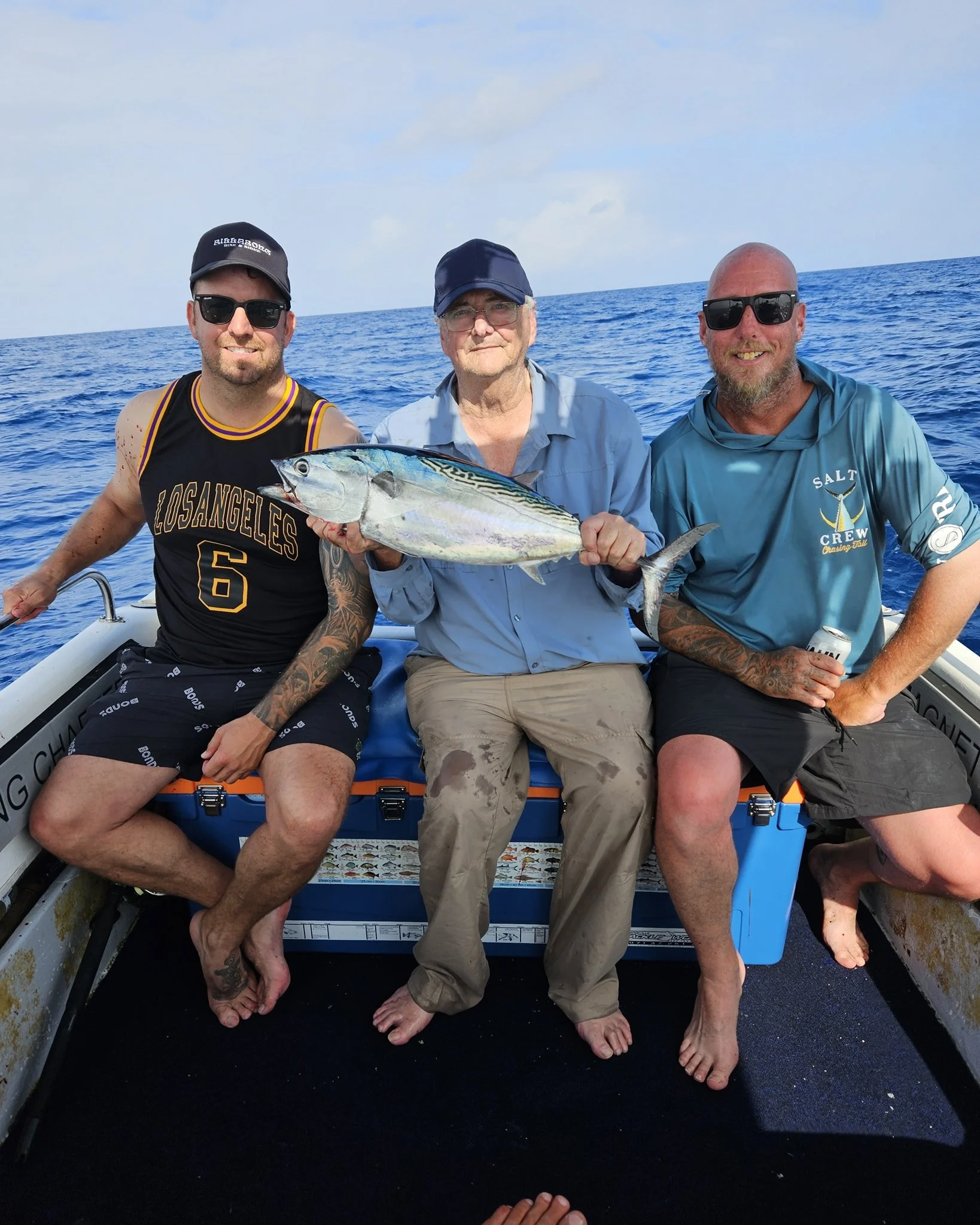 The boys from Melbourne had a day to remember out wide chasing pelagics. Plenty Tuna, but the tax man was on fire wherever we went, unfortunately. It didn't matter from top water or bottom fishing they were relentless. #magneticislandfishingcharters 