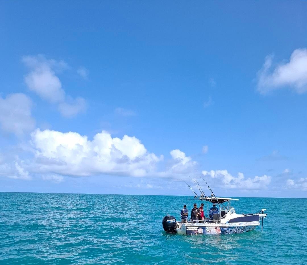Thanks to Tash for a photo of our charter today with the boys from Victoria #magneticislandfishingcharters #fishingcharters #GreatBarrierReef #reeffishing #reeffish #reef #pennfishing #penn #thisismagneticisland #townsvilleshines #thisisqueensland on